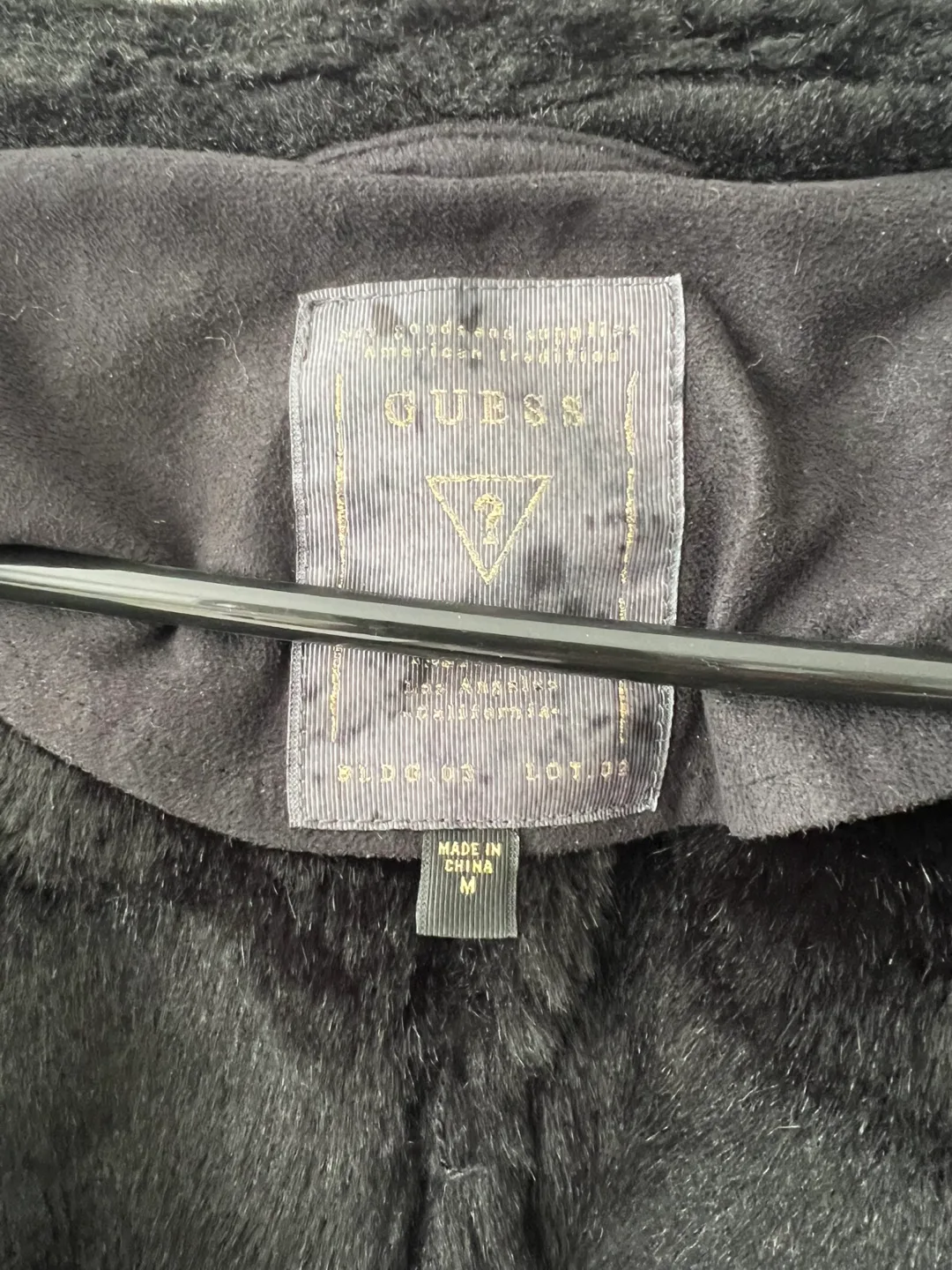 Guess Black Faux Fur Trim Coat image indicator(3)