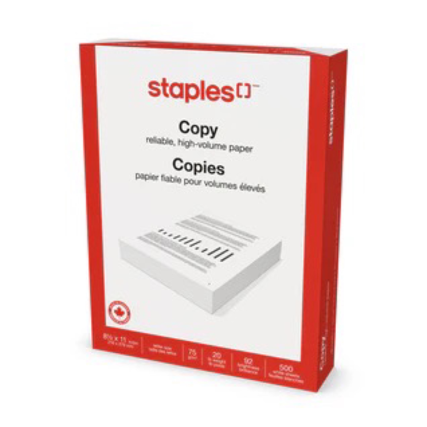 Staples Copy Paper 8.5" x 11" - White - 500 Sheets