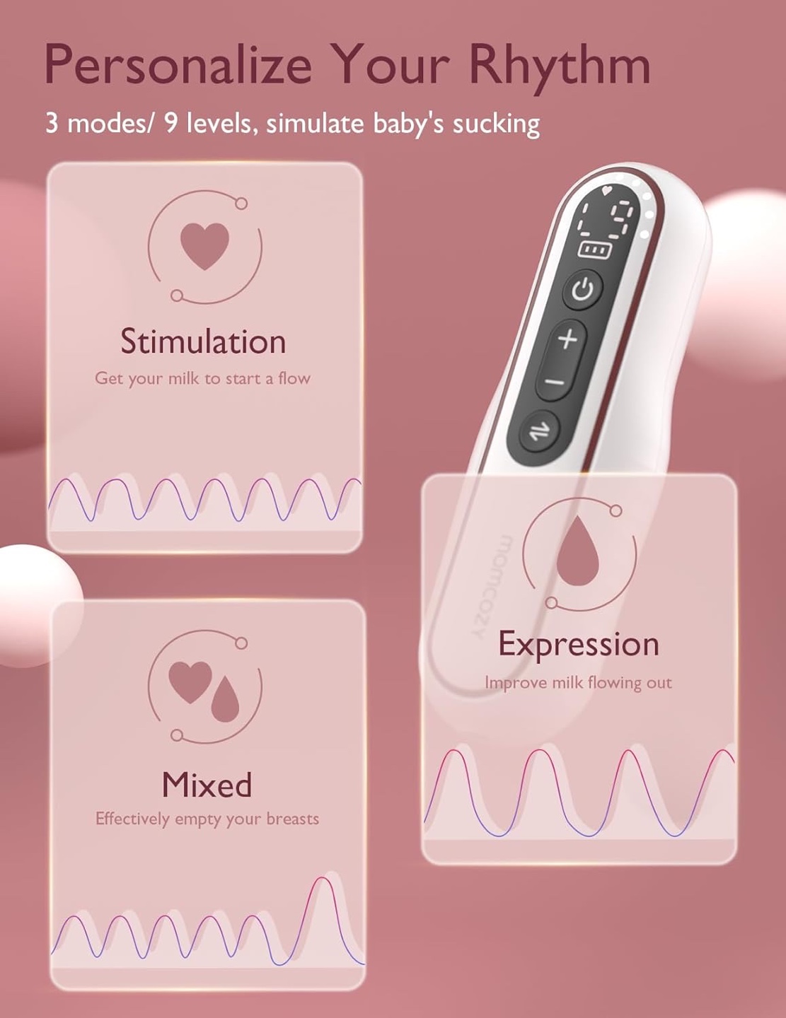Momcozy V2 Ultra-Light & Hands Free Breast Pump, Brand New - photo 5