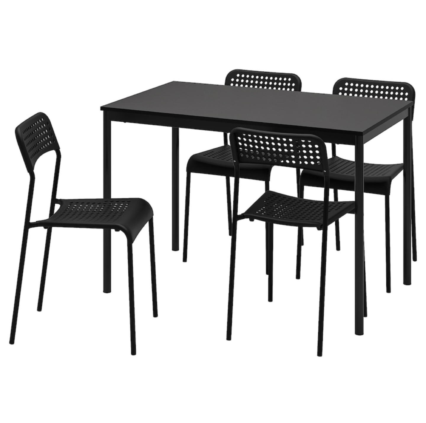 IKEA Black Table and 4 Chairs - photo 2
