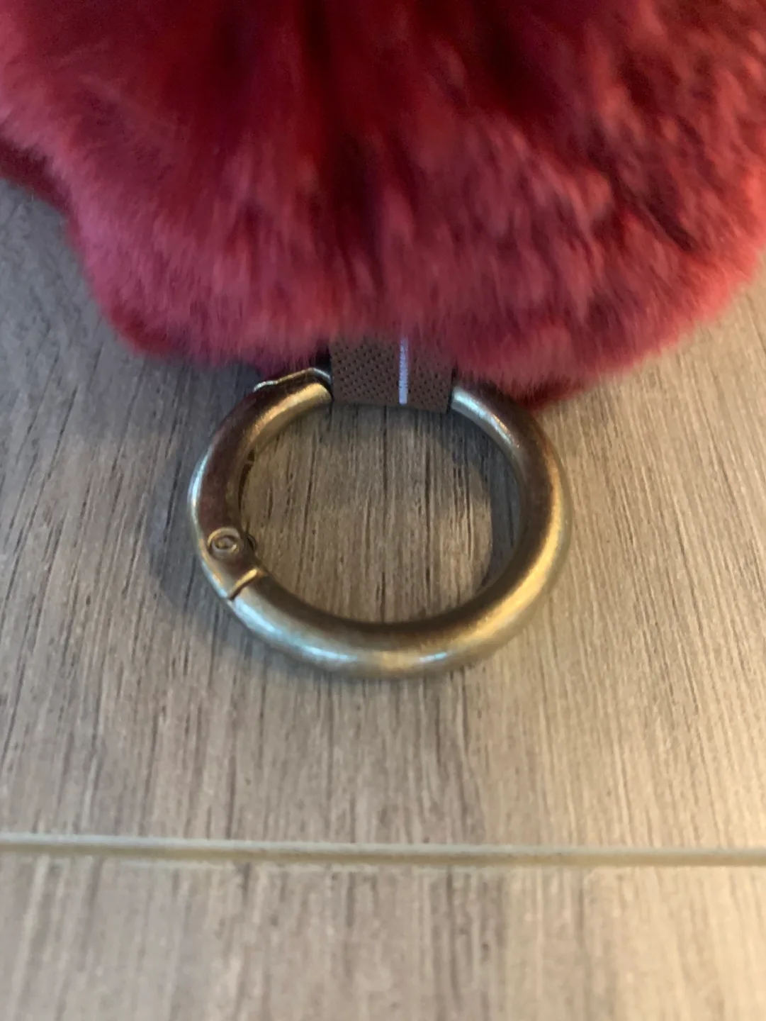 Red Furry Plush Bunny Keychain image indicator(5)