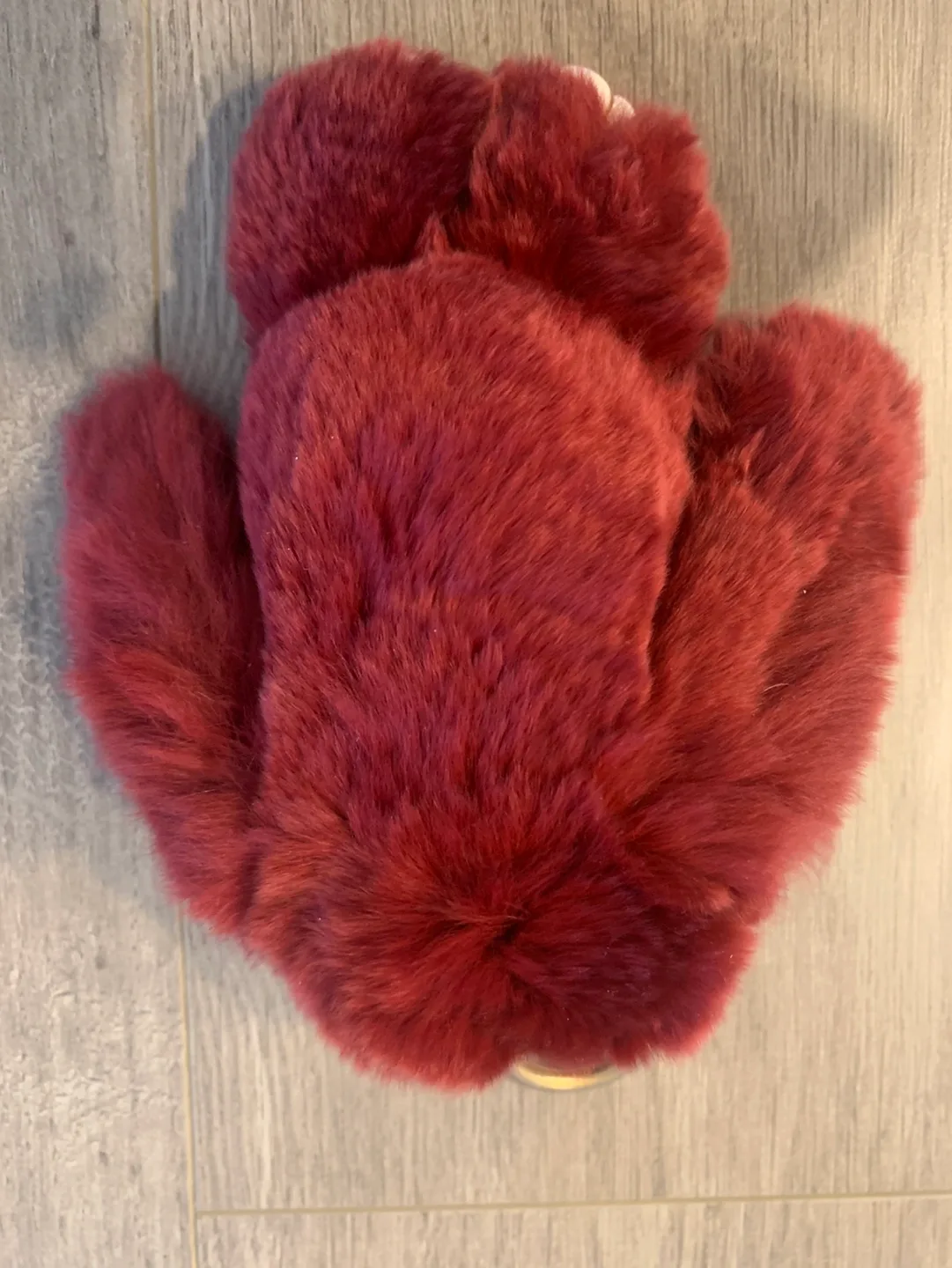 Red Furry Plush Bunny Keychain image indicator(6)
