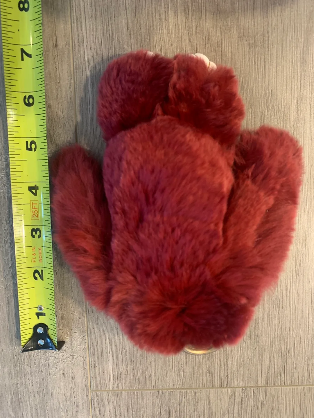 Red Furry Plush Bunny Keychain image indicator(7)
