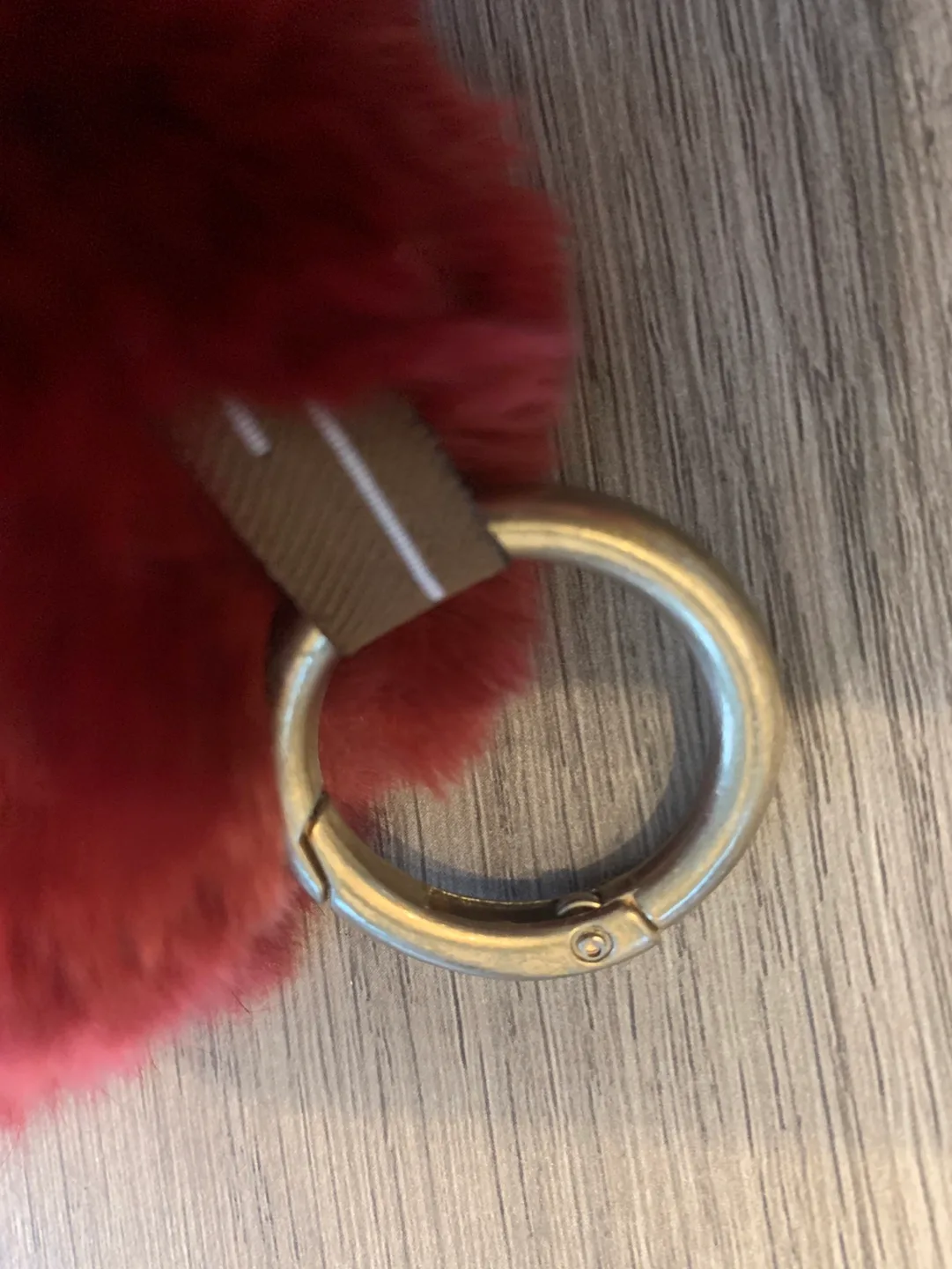 Red Furry Plush Bunny Keychain image indicator(9)