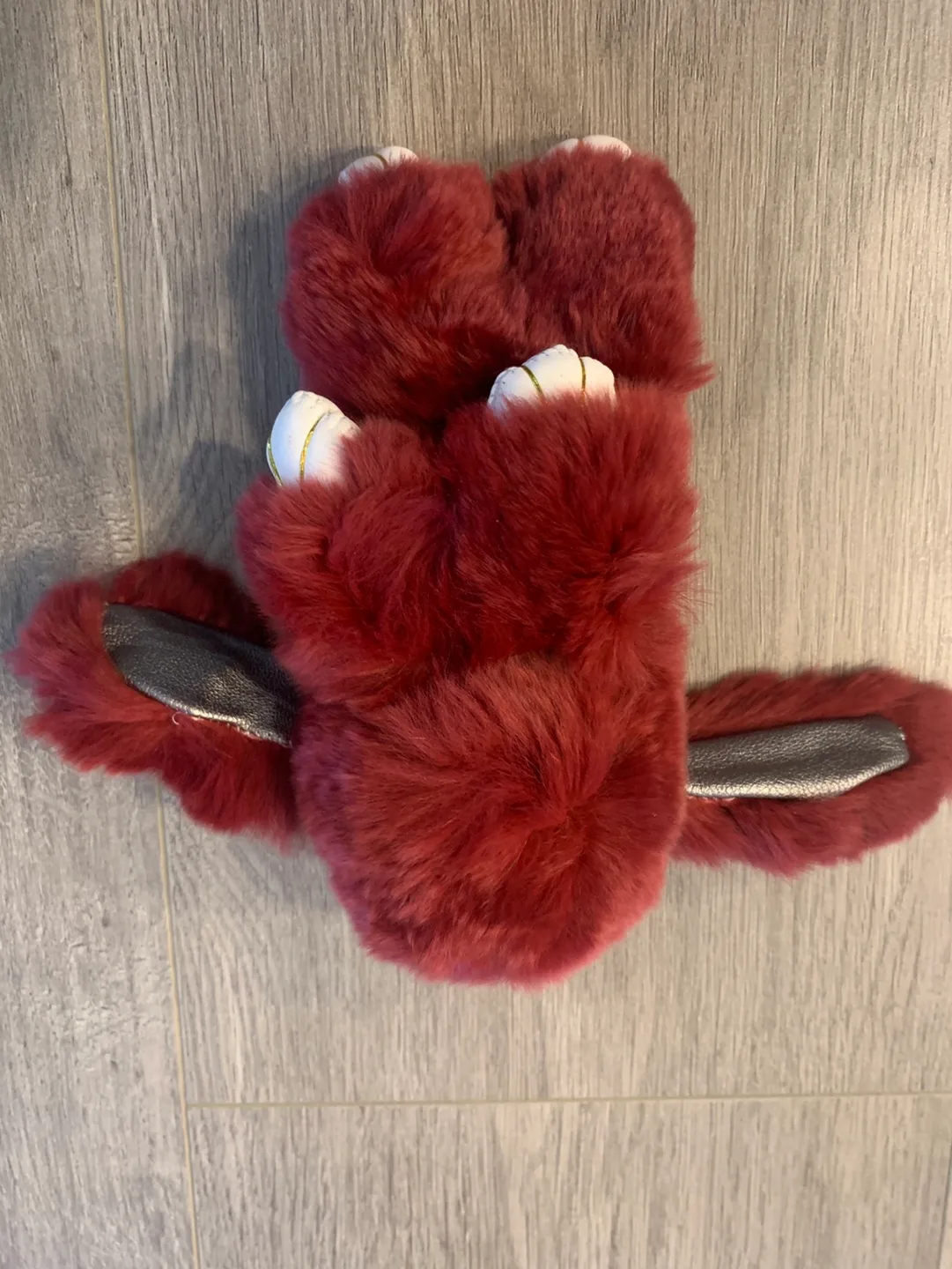 Red Furry Plush Bunny Keychain image indicator(8)
