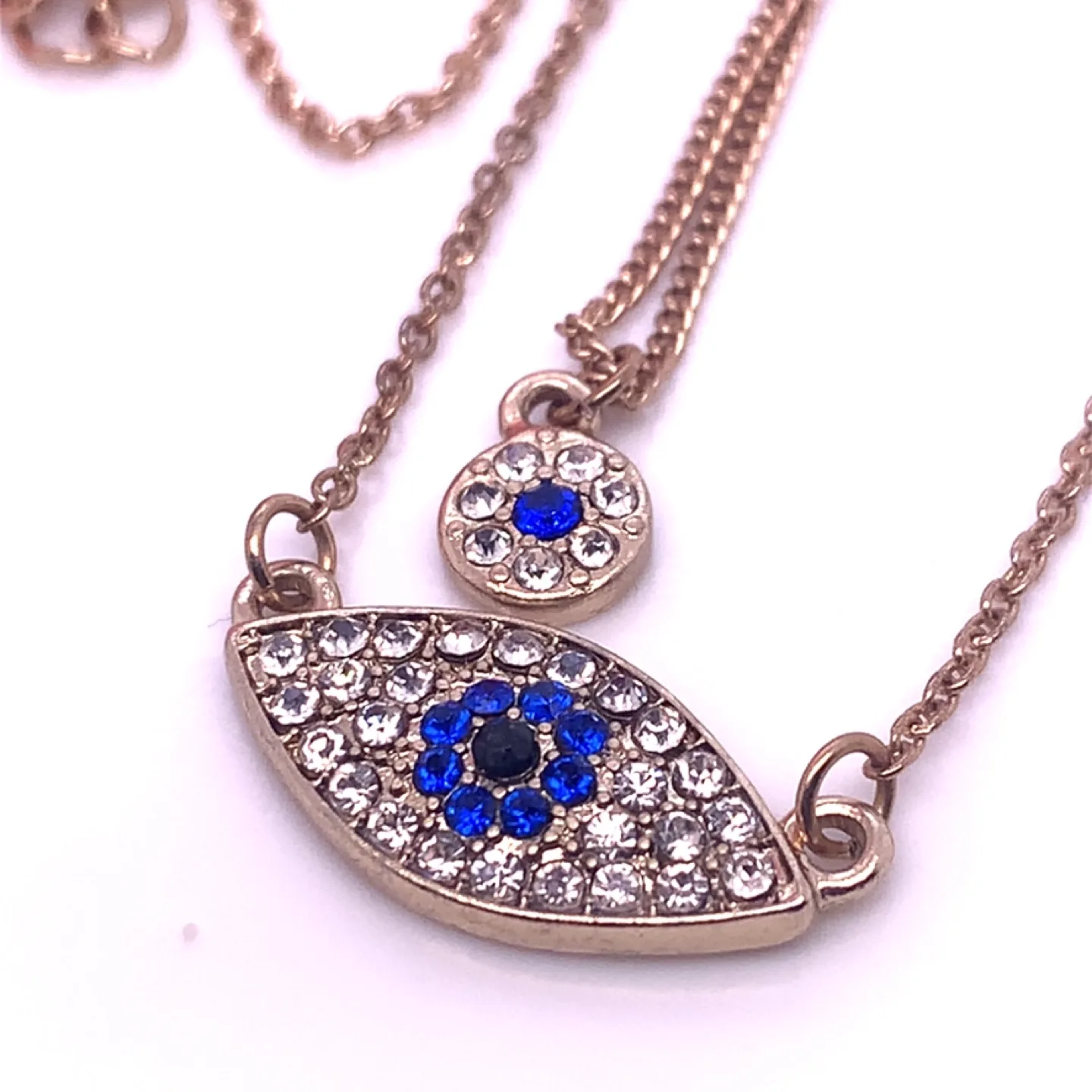 Aldo Gold Evil Eye double chain Necklace 18” image indicator(3)