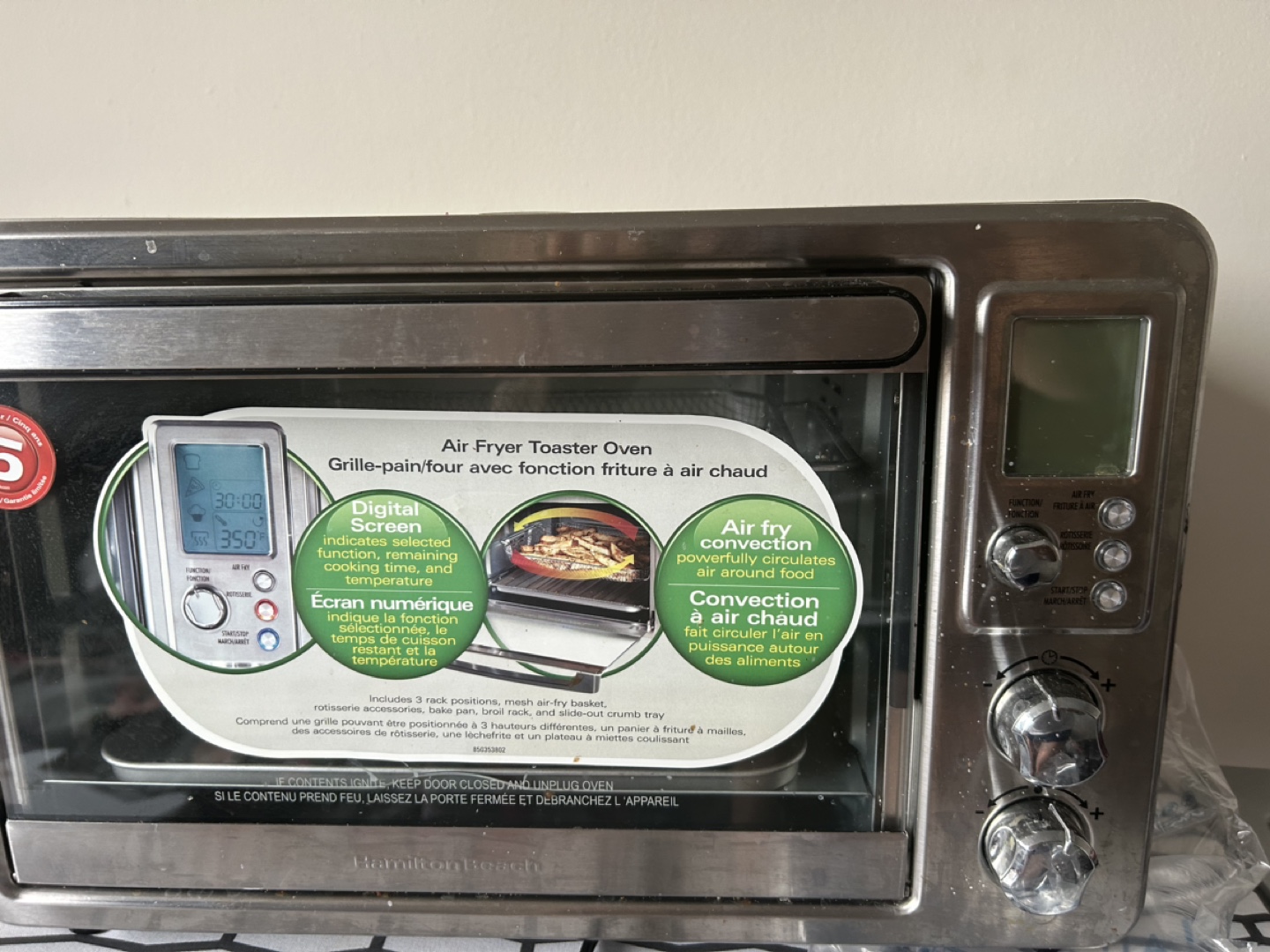 Hamilton Beach  Digital Air Fryer Toaster Oven with Rotisserie - photo 3