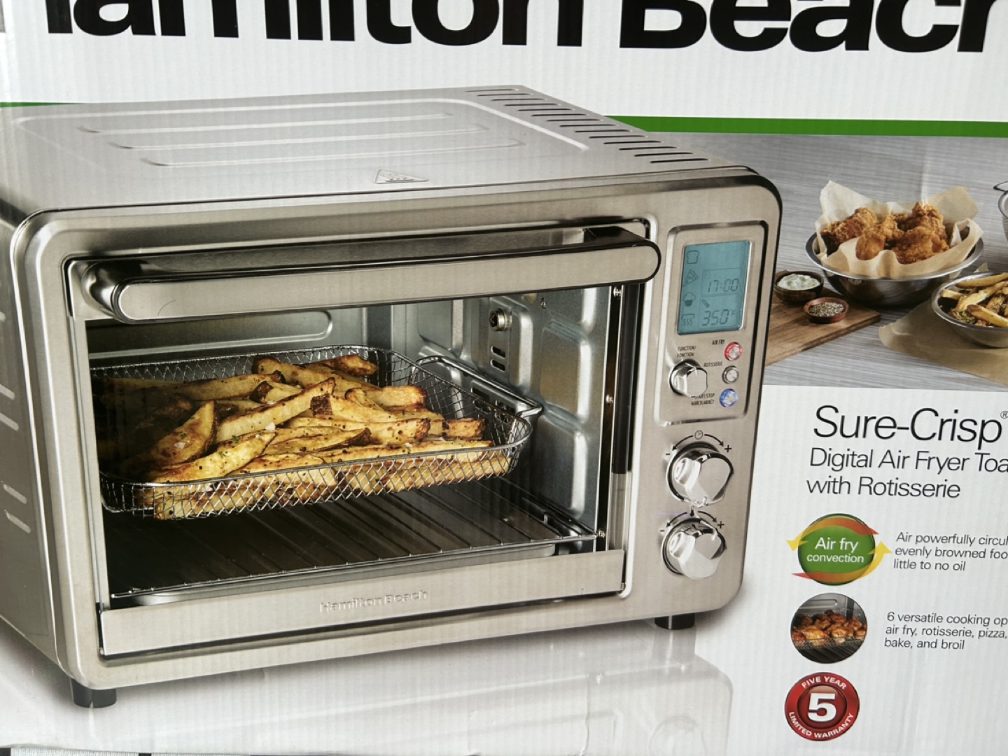 Hamilton Beach  Digital Air Fryer Toaster Oven with Rotisserie