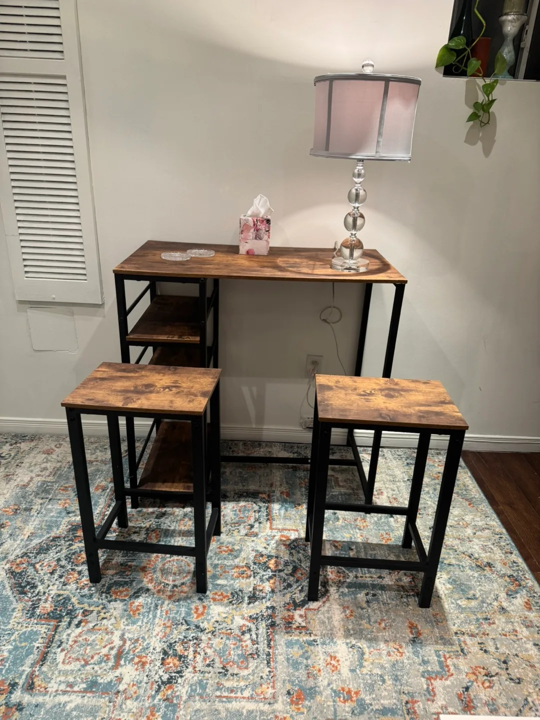 Kitchen Table Set with 2 Stools image indicator(2)