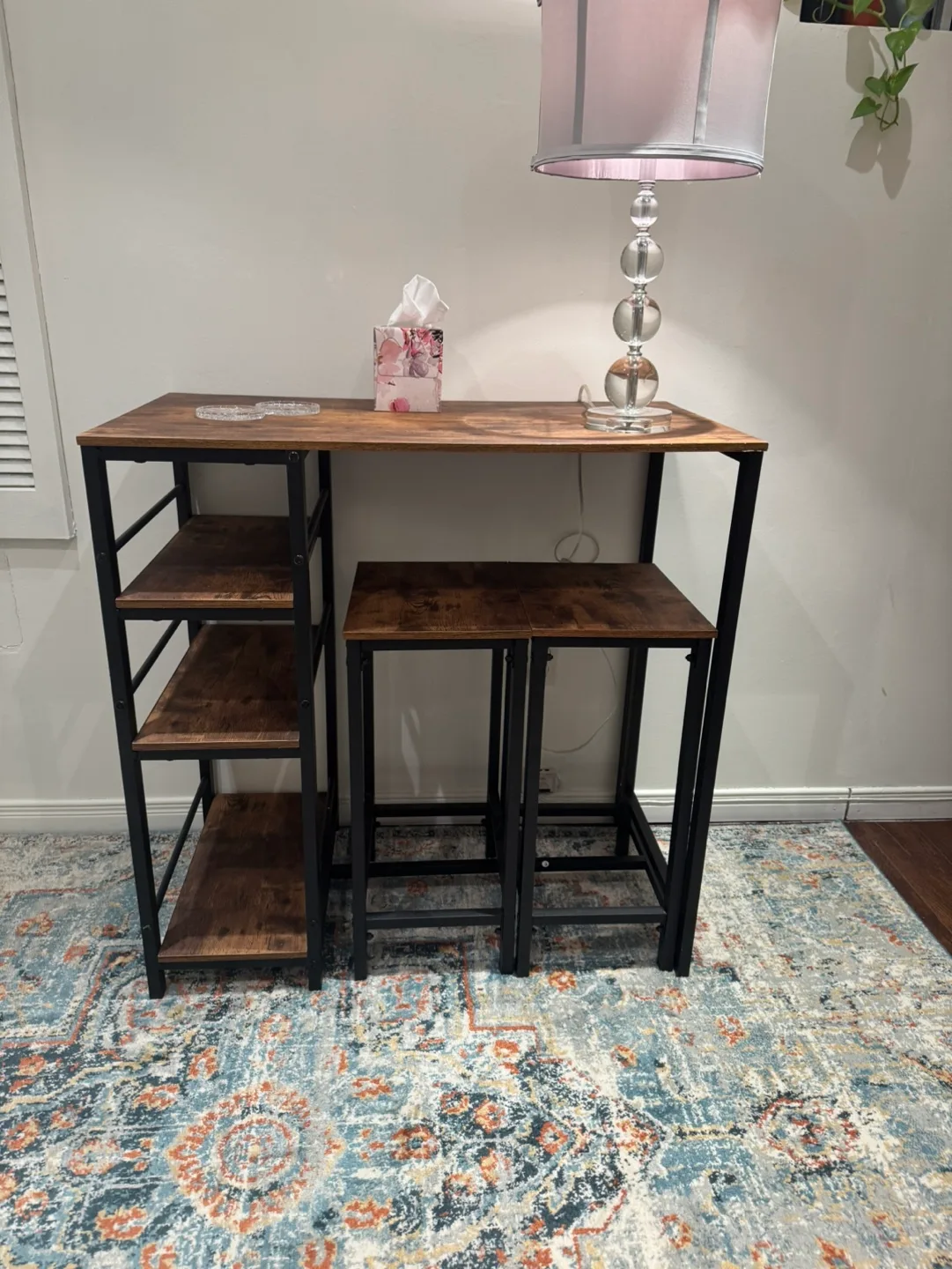 Kitchen Table Set with 2 Stools image indicator(5)