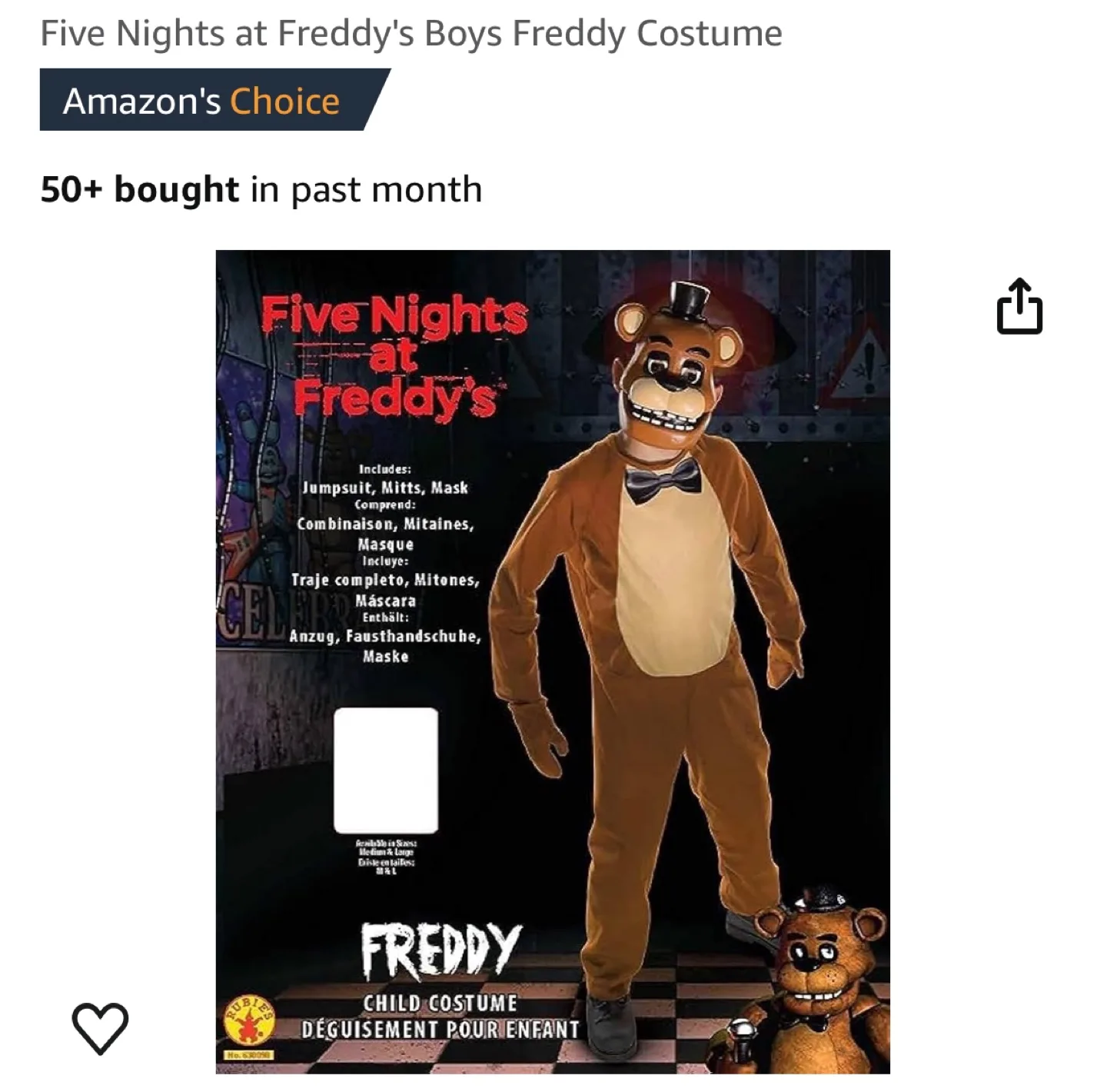 Five Nights at Freddy's Boys Freddy Costume - Medium image indicator(4)