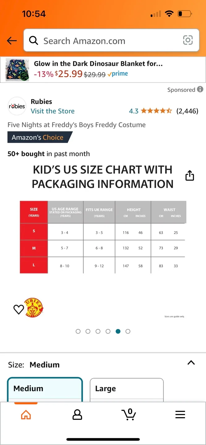 Five Nights at Freddy's Boys Freddy Costume - Medium image indicator(5)