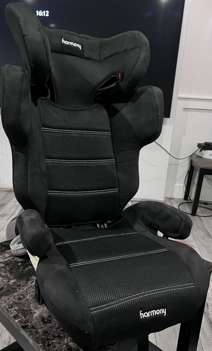 All Black Booster Car Seat- Excellent Condition! Untouched! - photo 2