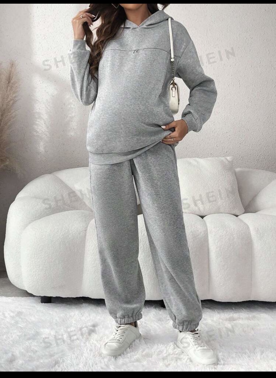 Grey Maternity Hoodie and Pants Set - photo 5