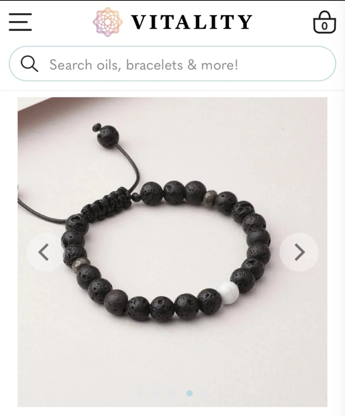 Vitality Extracts Lava Stone Bracelet image indicator(2)