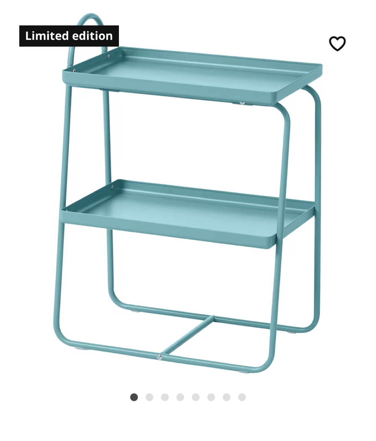 IKEA Limited Edition Blue Metal Side Table