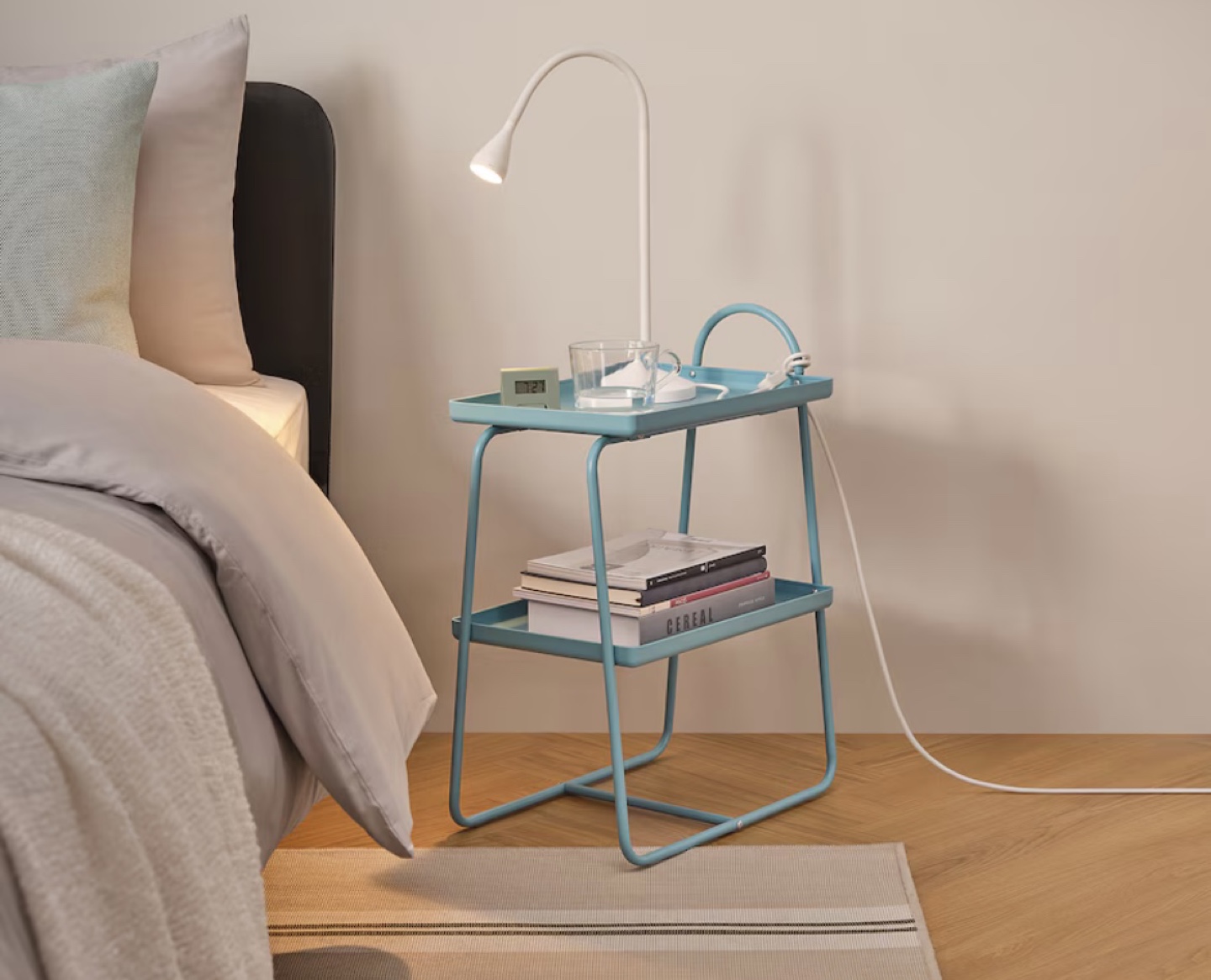 IKEA Limited Edition Blue Metal Side Table - photo 2