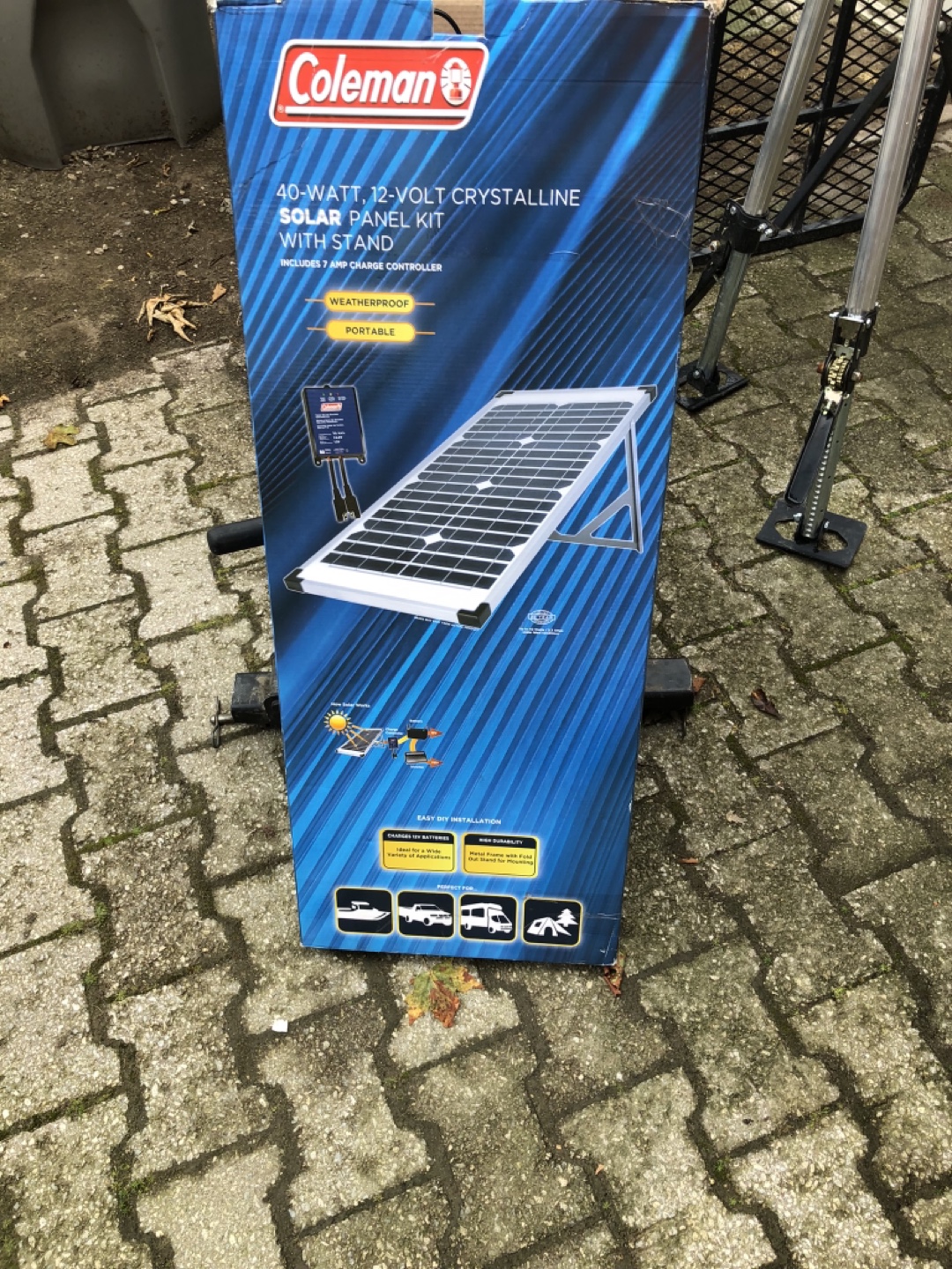 Coleman 40 Watt 12 Volt Solar Panel Kit with Stand