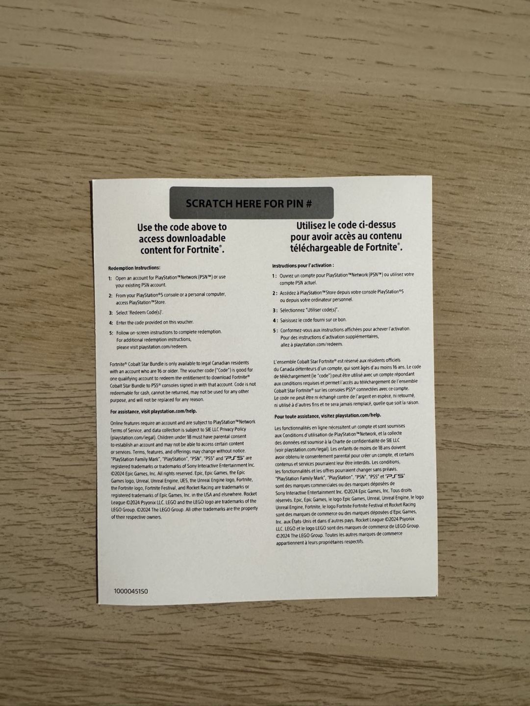 Fortnite PS5 Cobalt Star Bundle Code - photo 2
