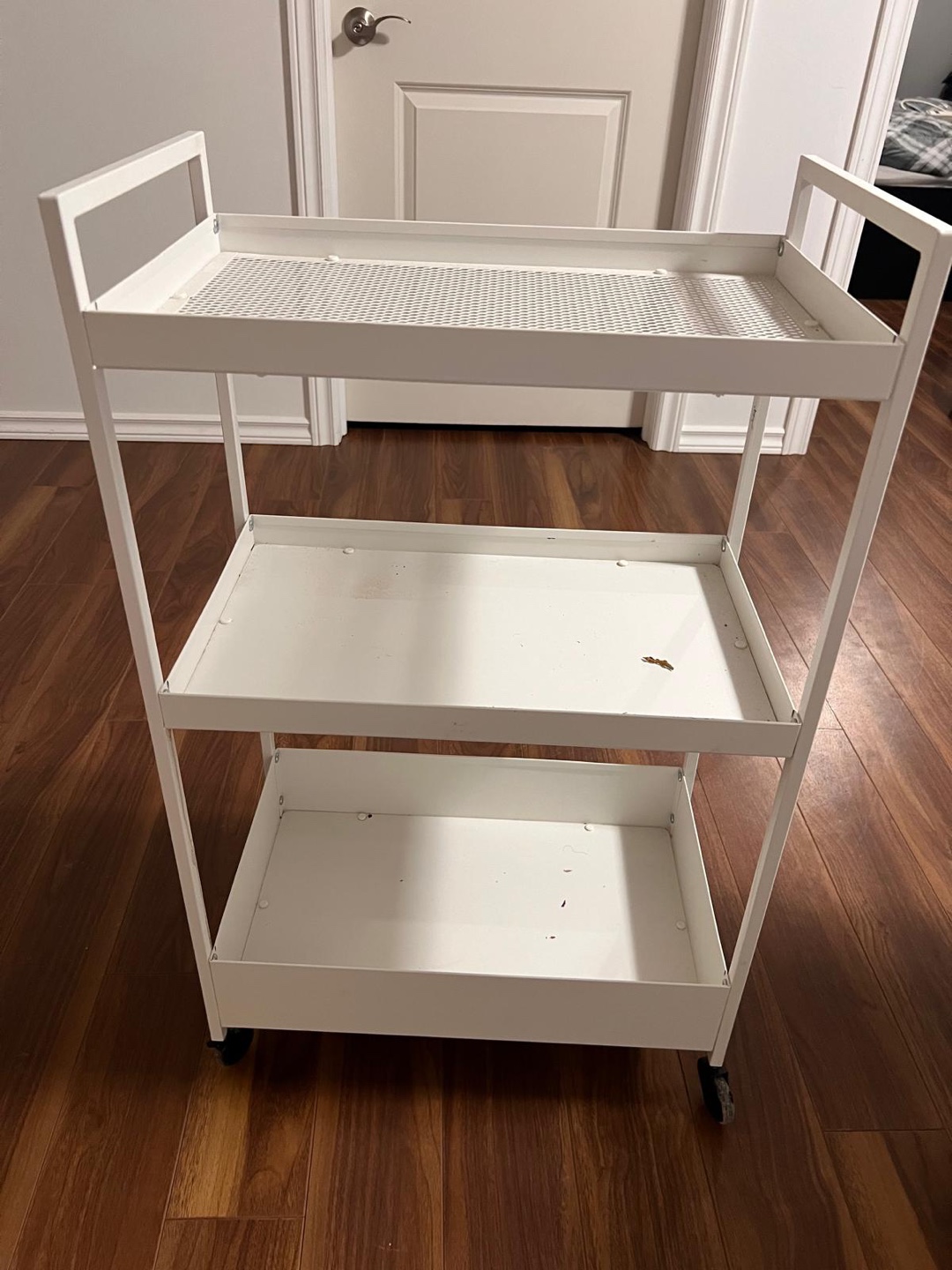 White Rolling Storage Cart