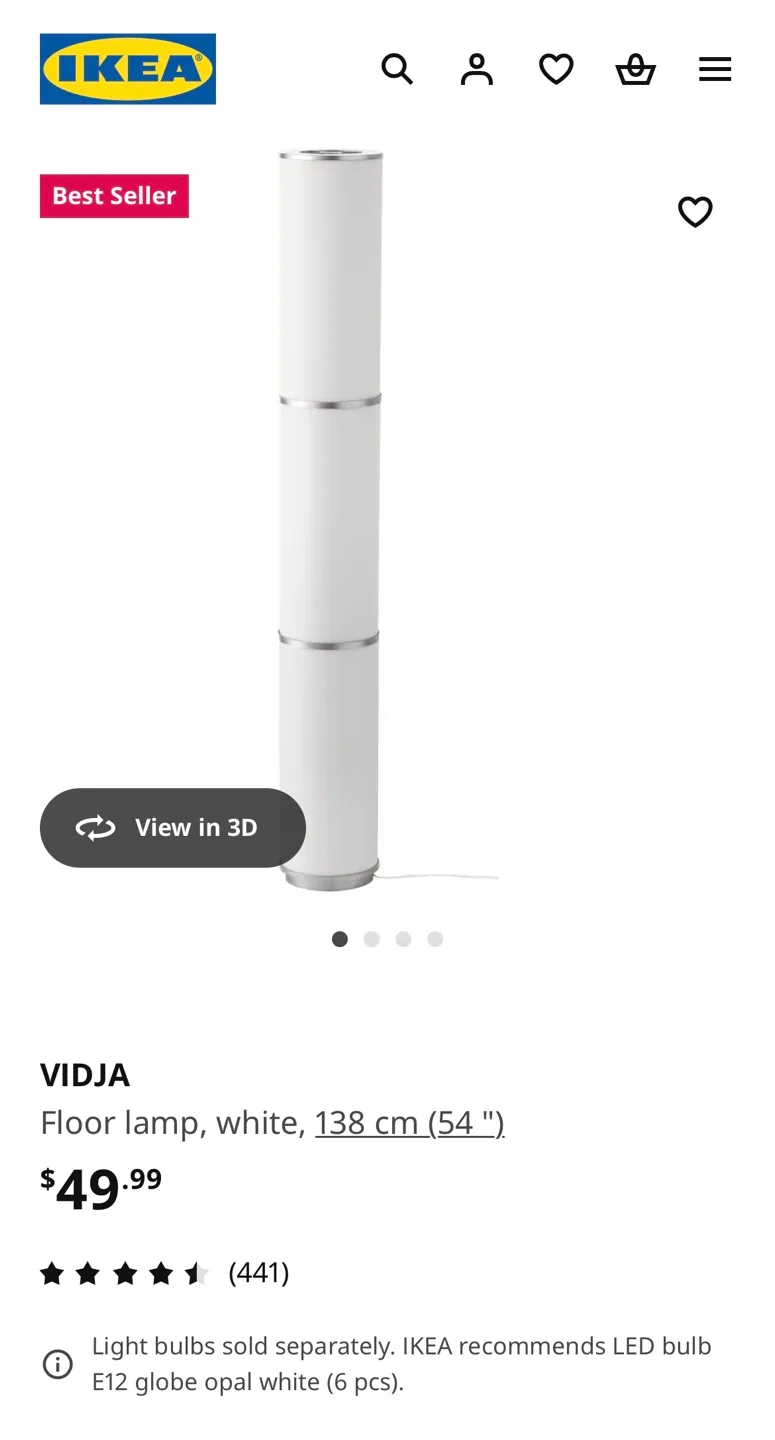IKEA VIDJA Floor Lamp image indicator(5)