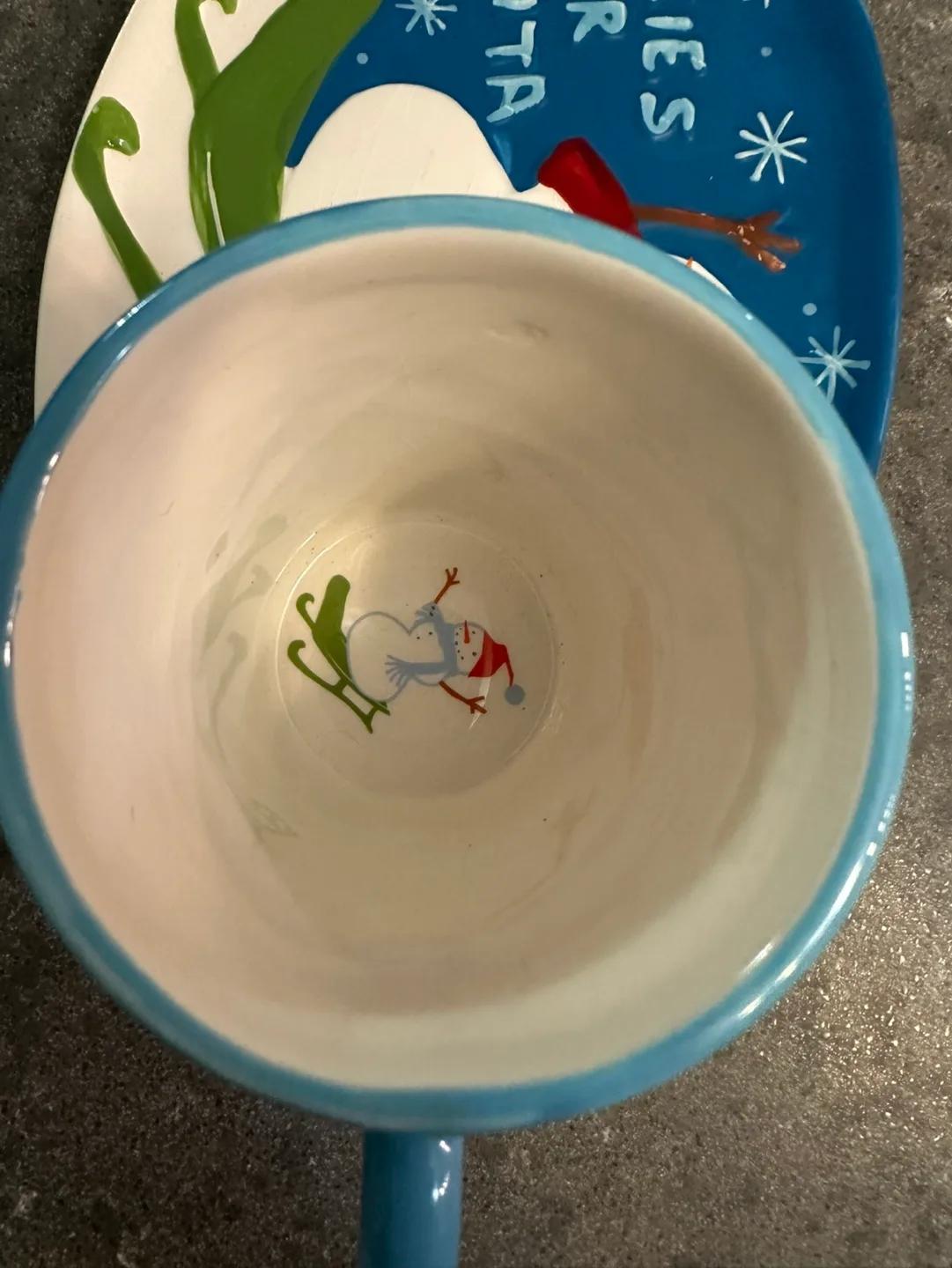 Xmas Cookies&Milk for Santa Snowman Mug and Plate Set image indicator(6)