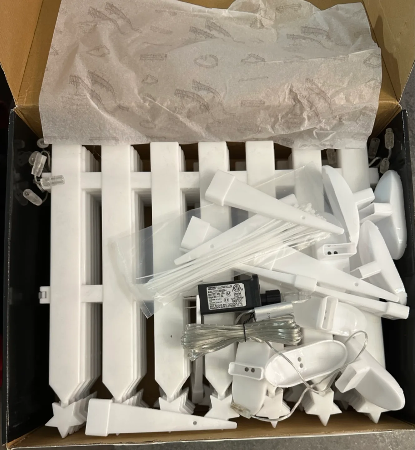 Xmas Star Fence Light Warm White 8PC image indicator(5)