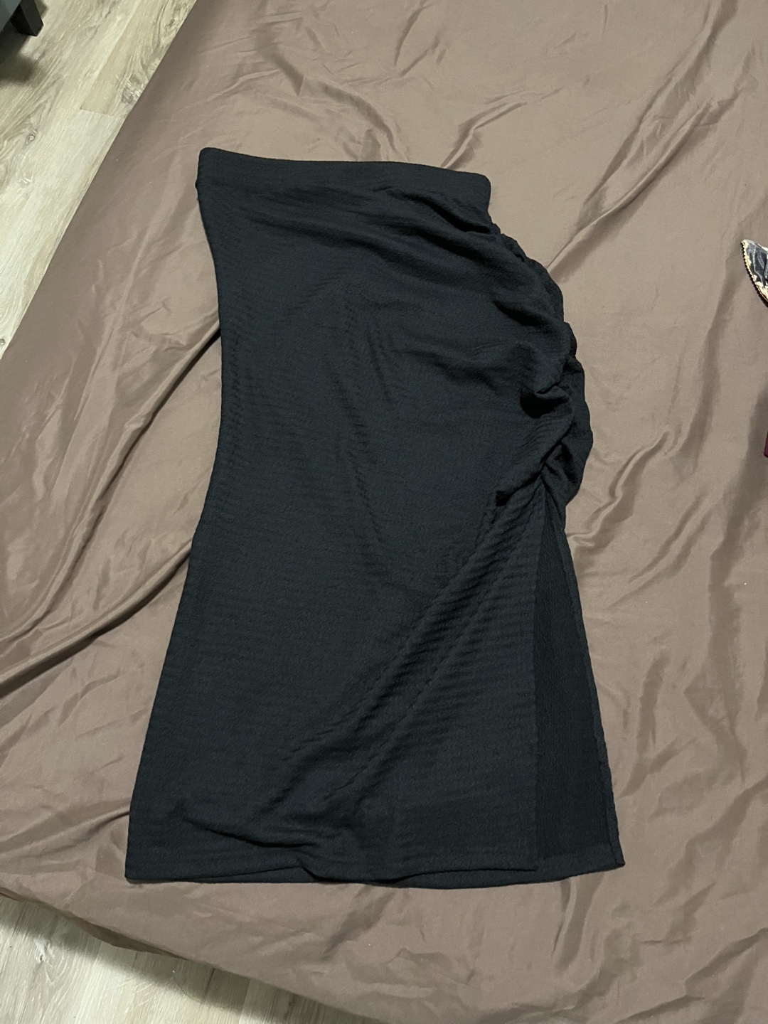 Black Knit Midi Skirt