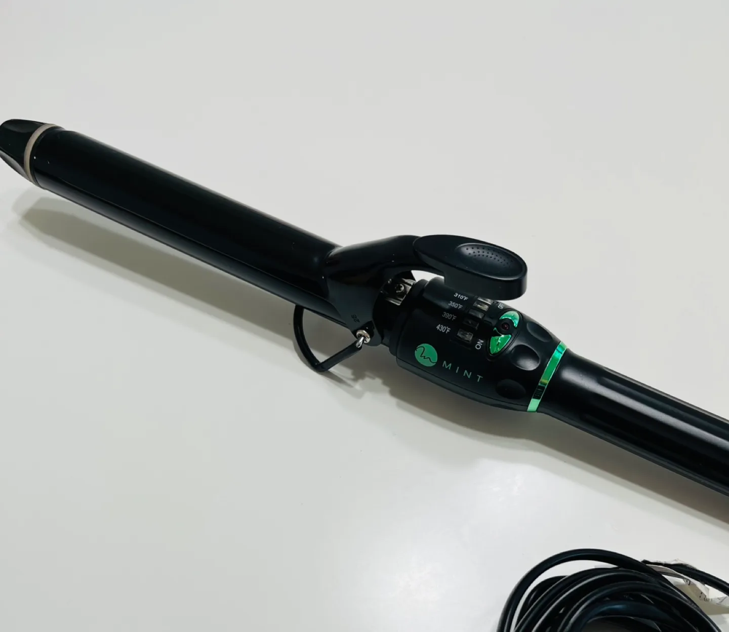 Mint Ionic + Ceramic + Tourmaline Curling Iron, 1” Barrel image indicator(2)
