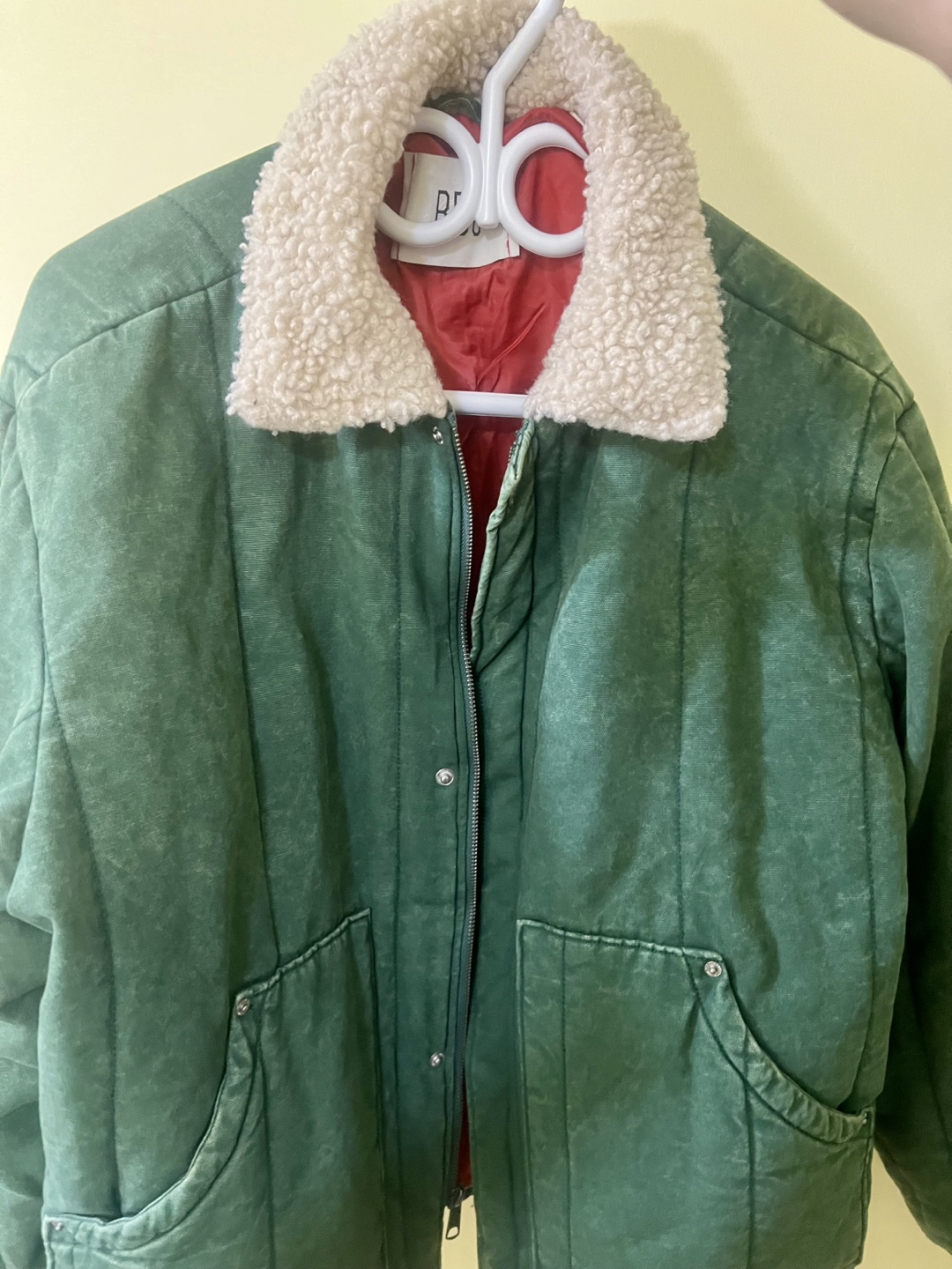 Green Sherpa Lined Jacket