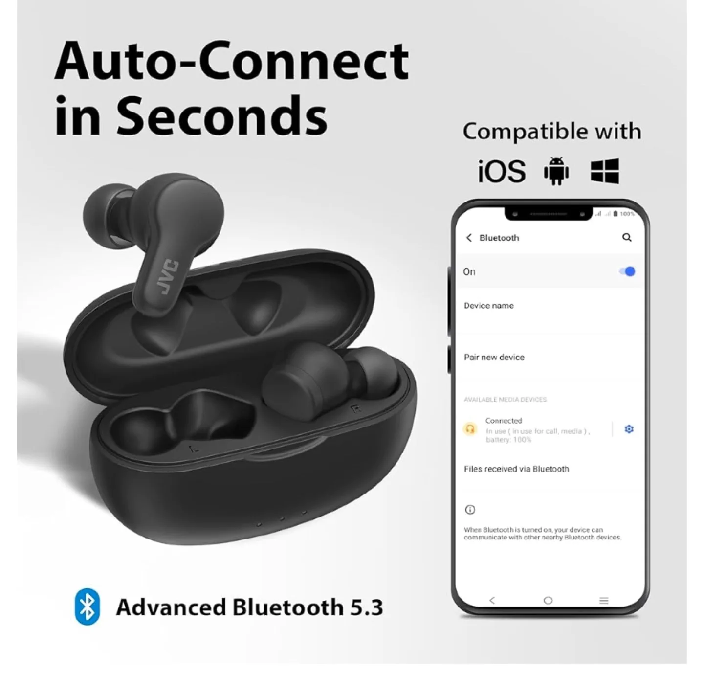 NIB JVC New Gumy True Wireless Earbuds Headphones image indicator(2)