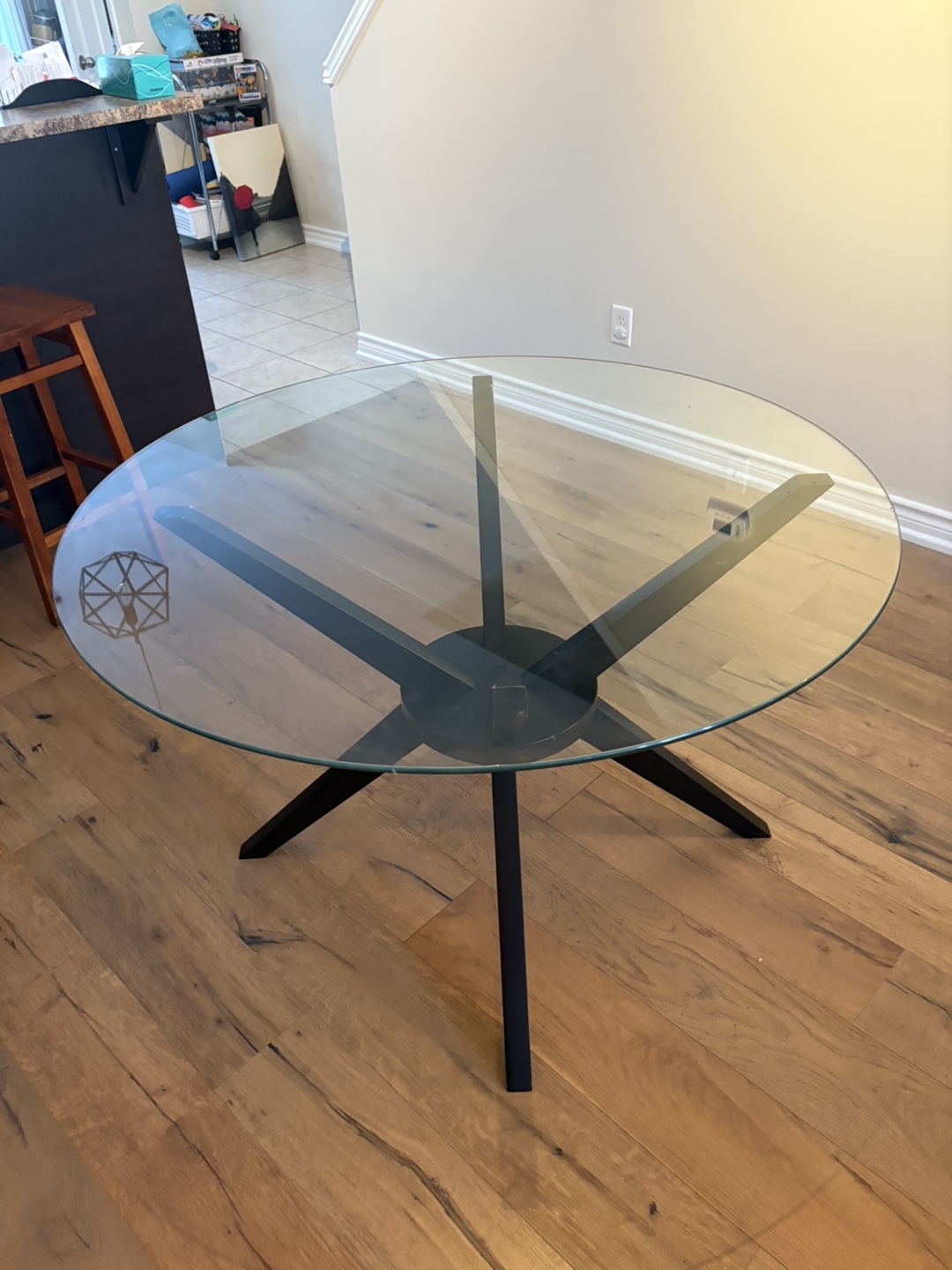 Glass and Metal Dining Table - photo 2