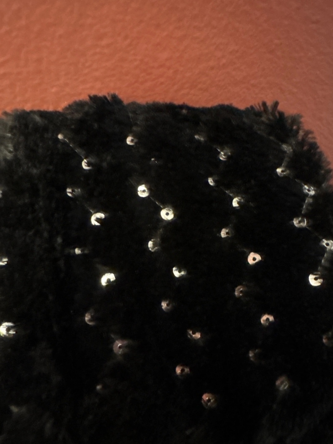 NEW Black Faux Fur Scarf with Rhinestones #Freecycle