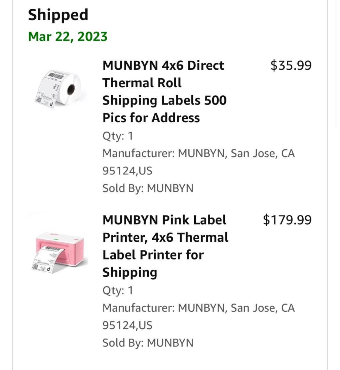 MUNBYN Thermal Label Printer and Labels - photo 3