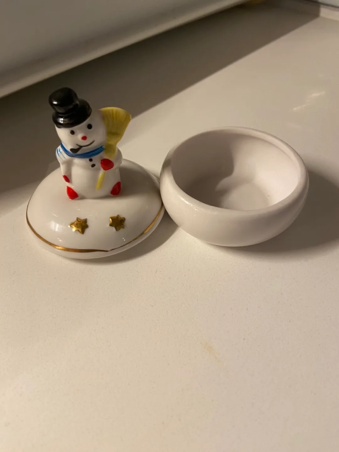 Vintage Snowman Trinket Box image indicator(3)
