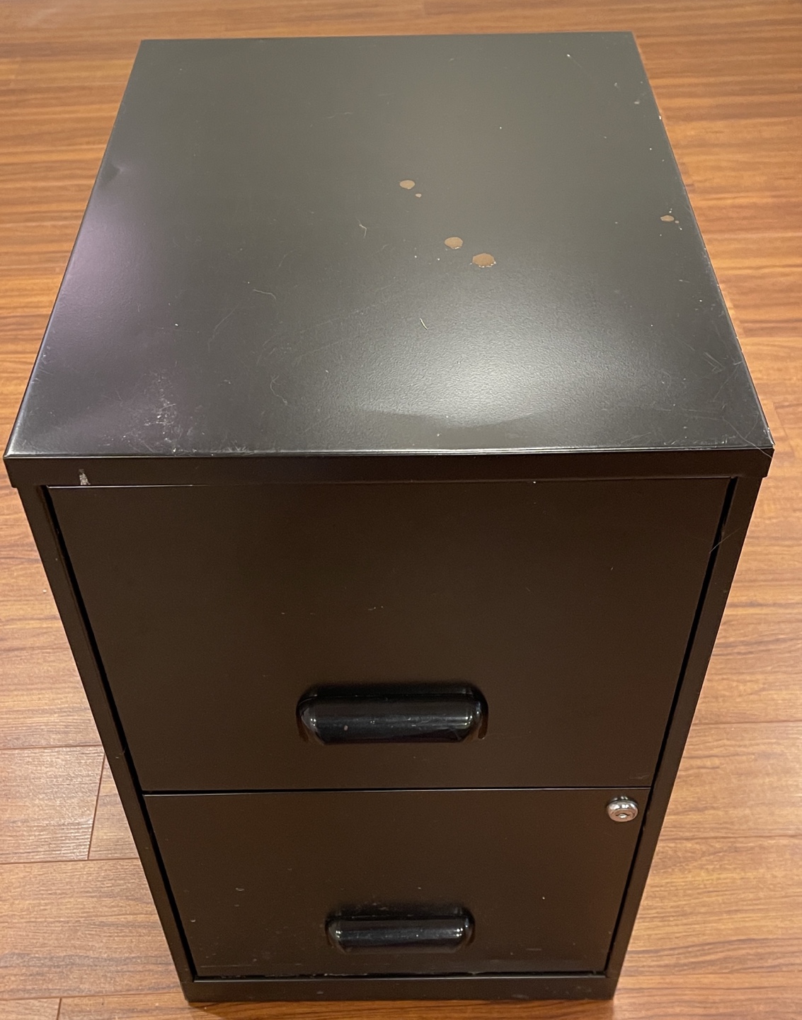 Black Metal 2-Drawer File Cabinet - photo 2