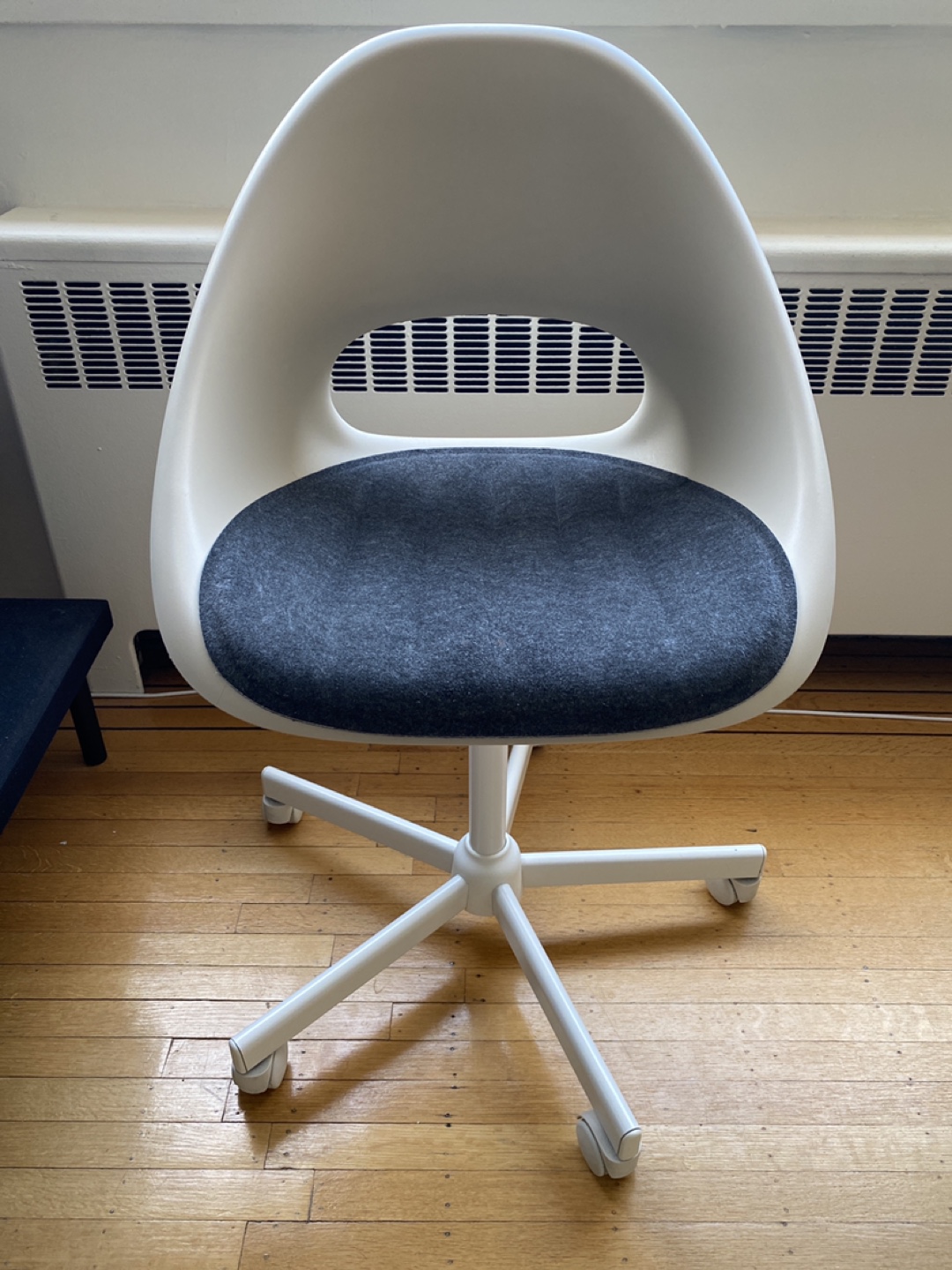 Ikea ELDBERGET Office Chair with PYNTEN Grey Seat Pad