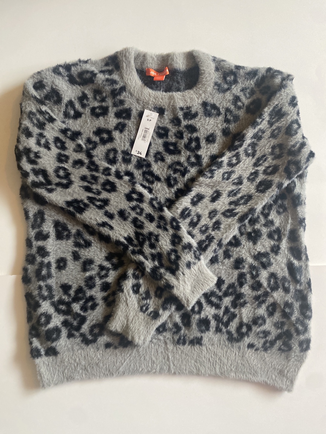Joe Fresh Leopard Print Sweater Sz S