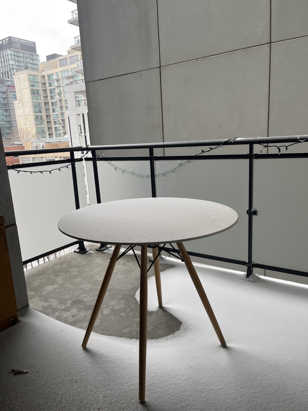 Round Structube Table with Wooden Legs #freecycle