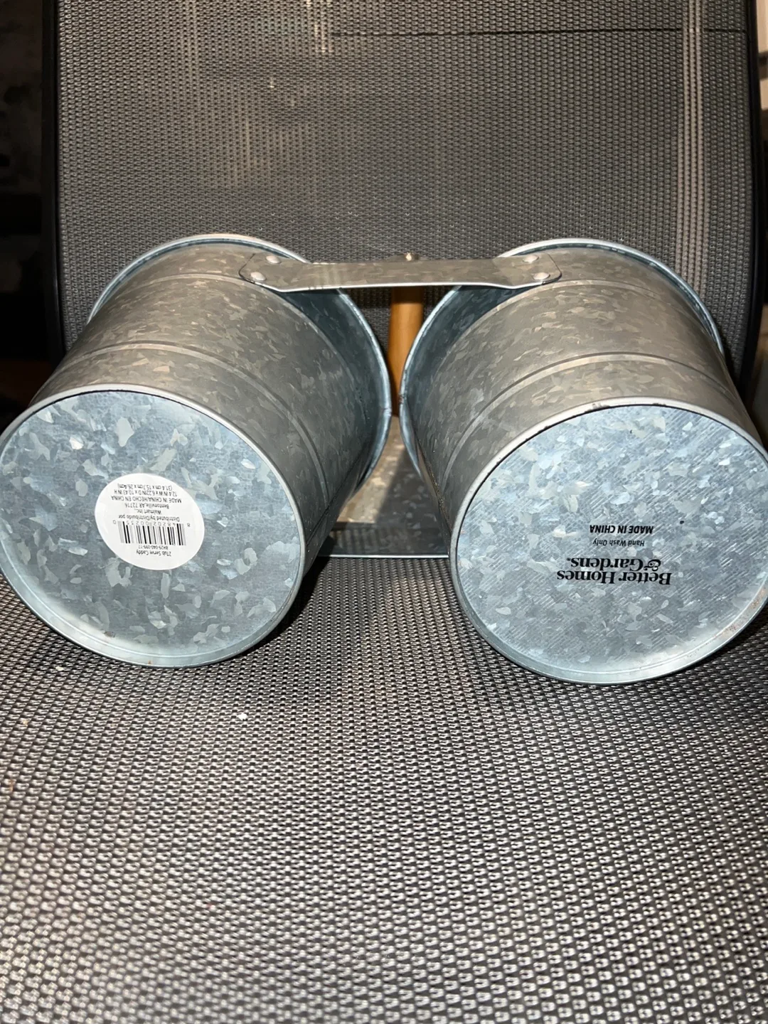 #Freecycle Metal Galvanized Utensil Holder image indicator(4)