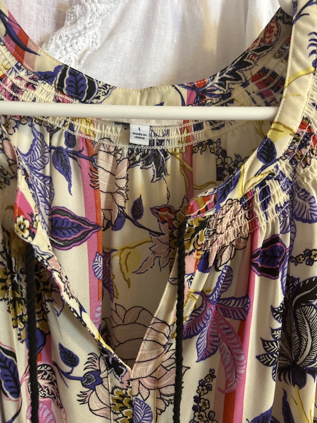 Floral Blouse with Tassels #freecycle - photo 2