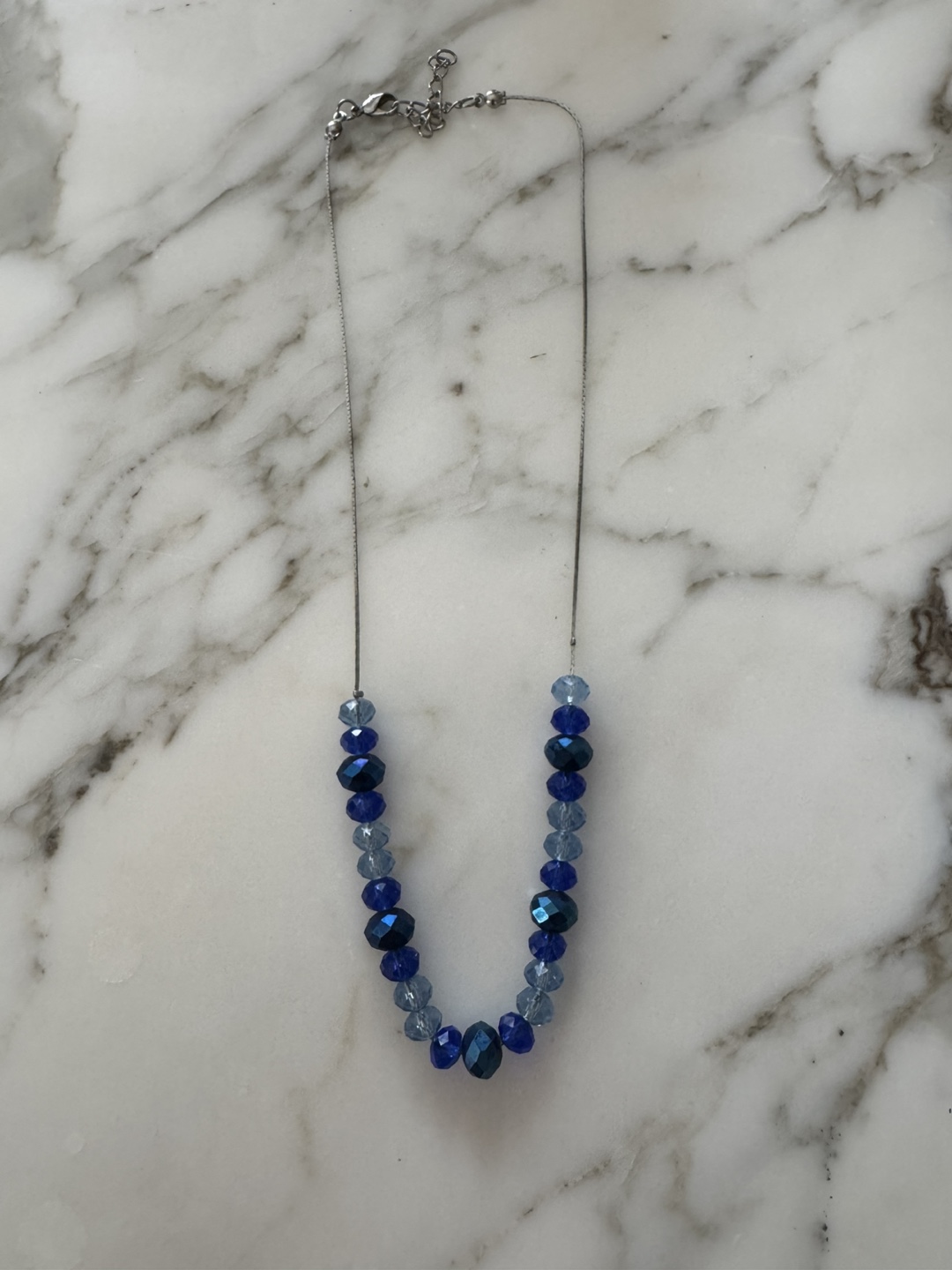 Blue Crystal Beaded Necklace #freecycle - photo 2