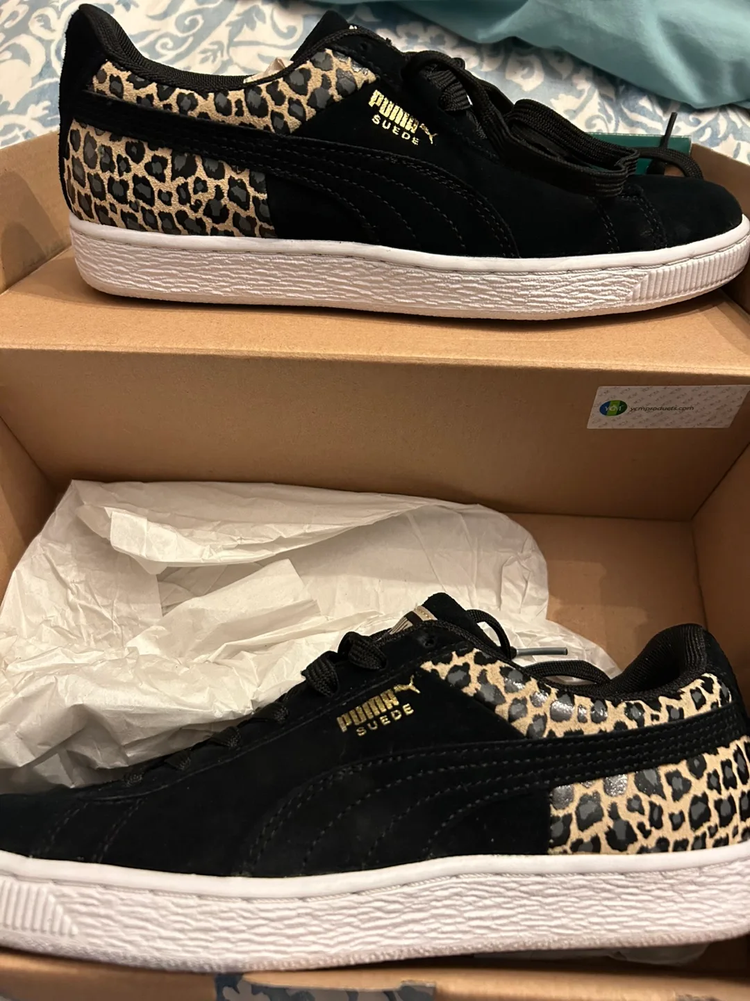 PUMA Women’s  Suede 'Wild Quarter - Leopard' size 7.5 image indicator(4)