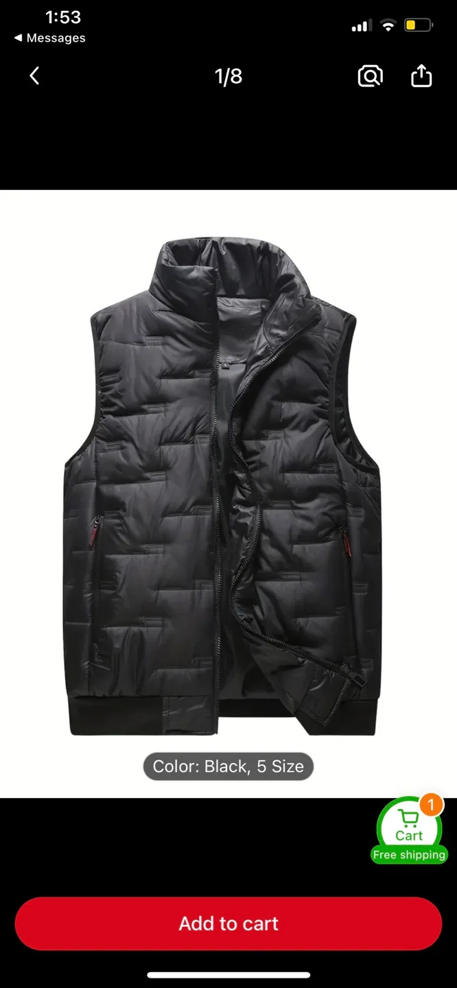 Men's Black Puffer Vest. New image indicator(2)