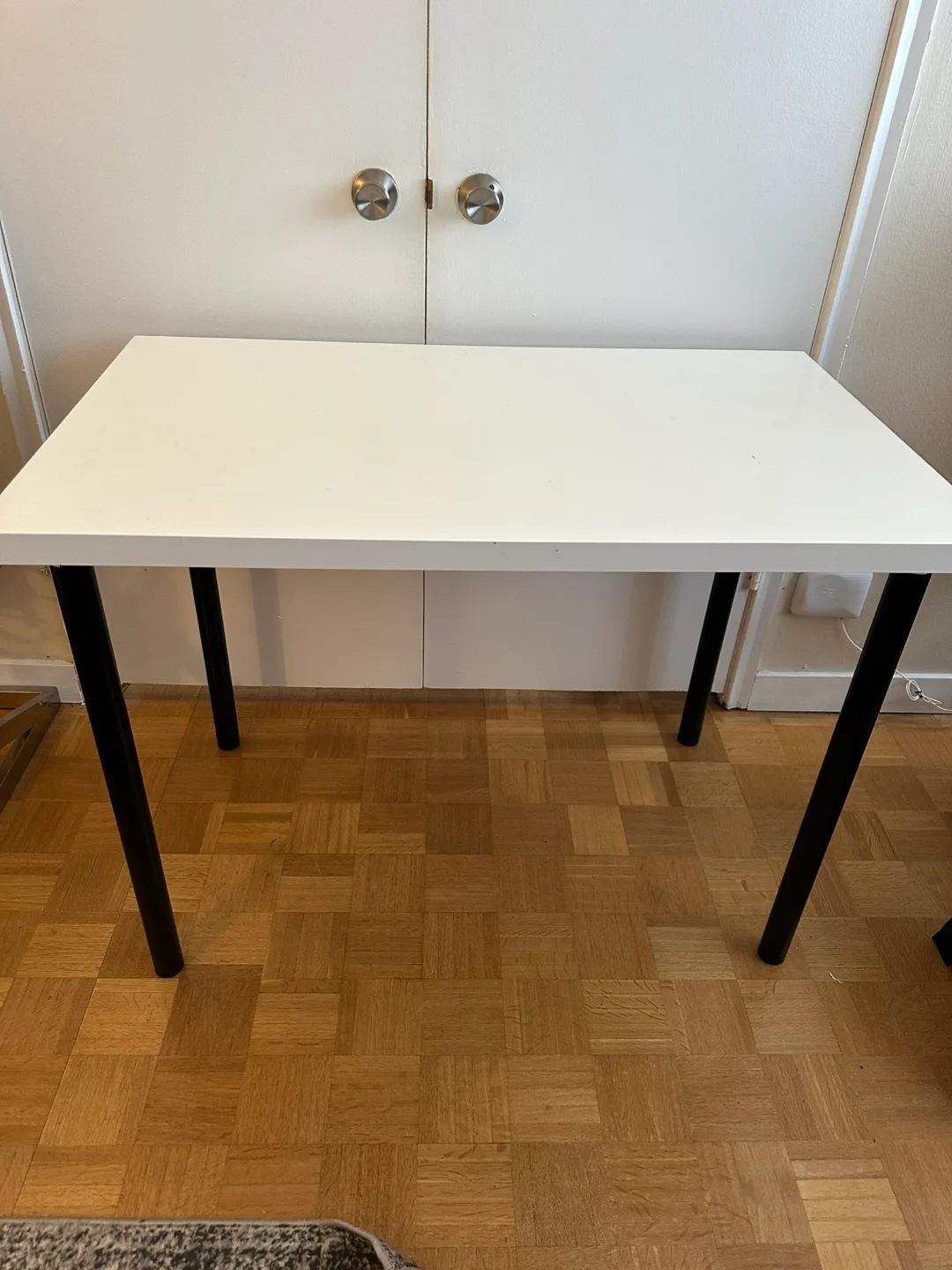 IKEA White Desk with Black Legs thumbnail