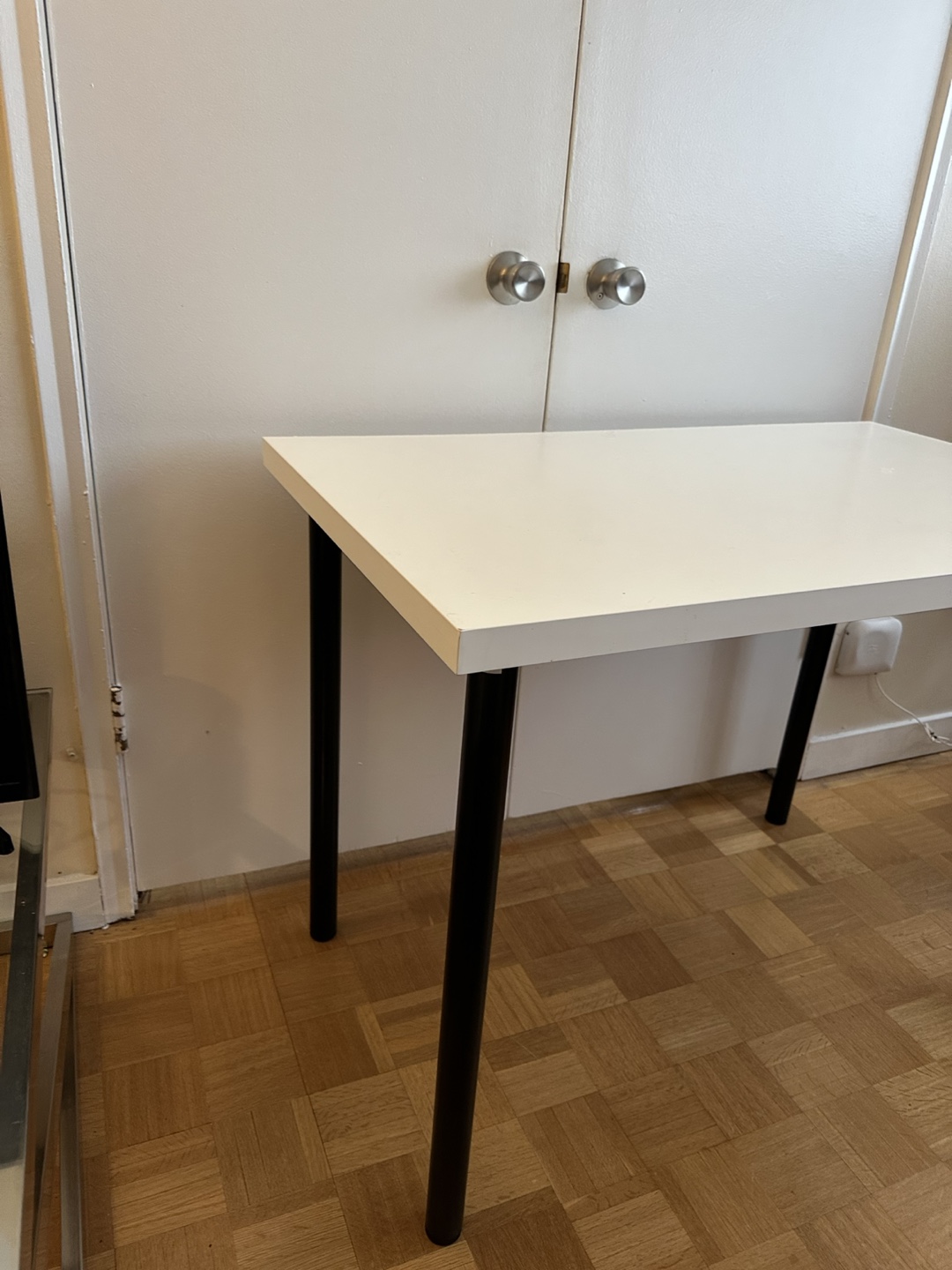IKEA White Desk with Black Legs - photo 2