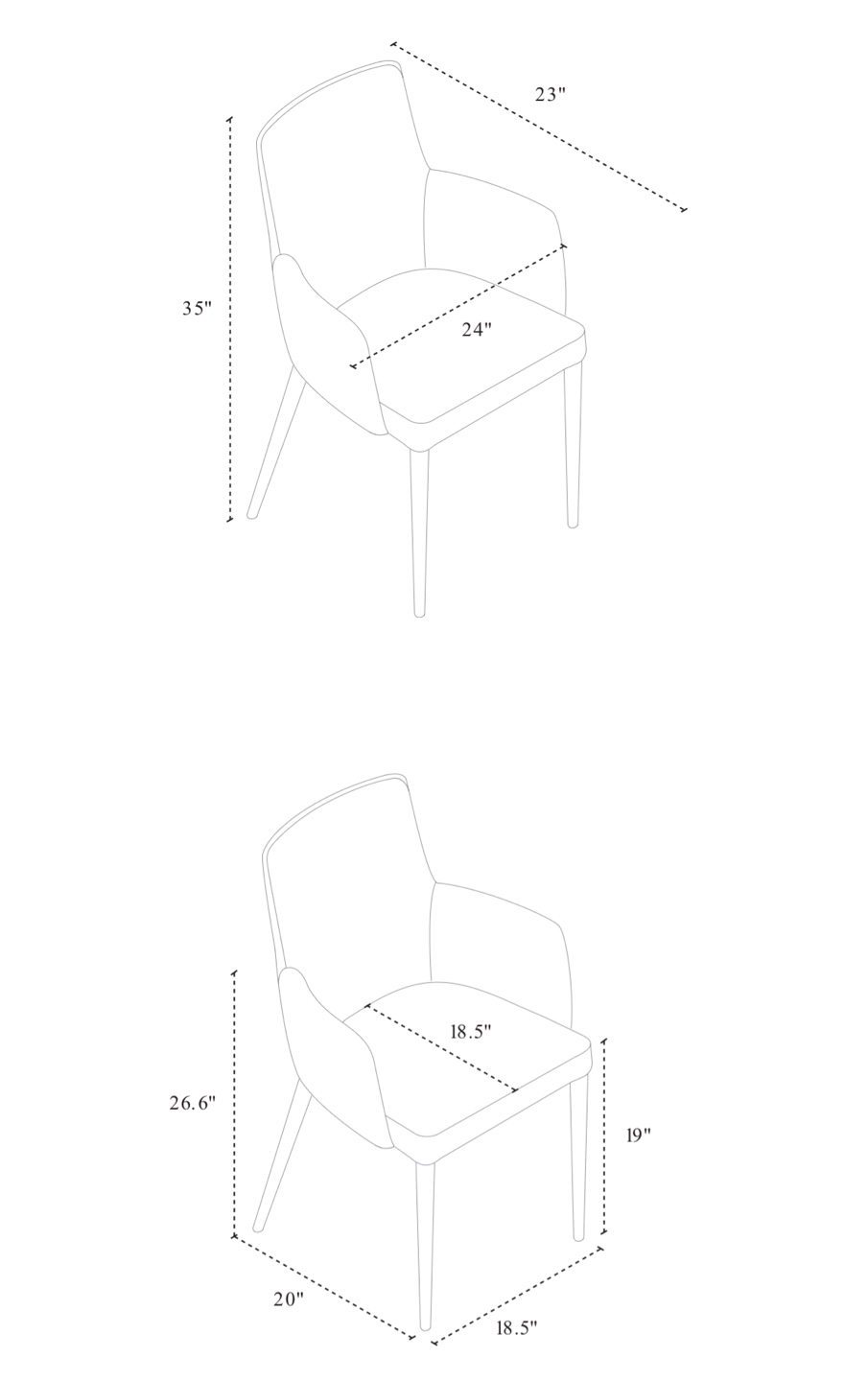 EQ3 Valentin Armchair Set (4 Chairs) - photo 4