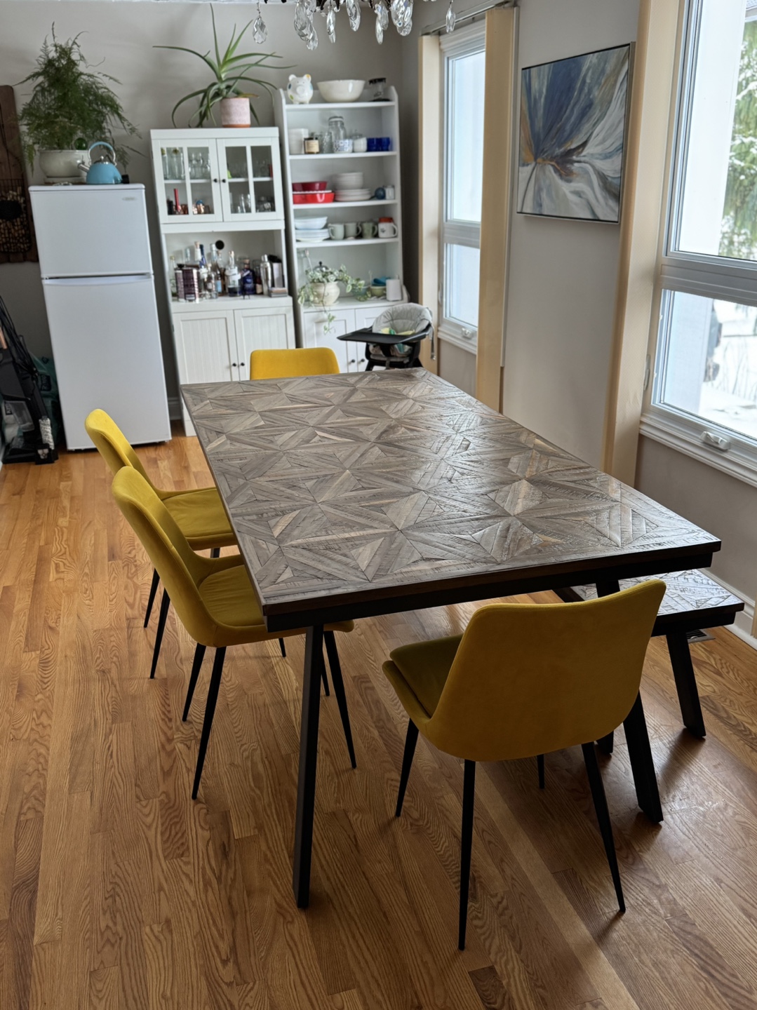 Dining Table with Bench and 4 Chairs - photo 3