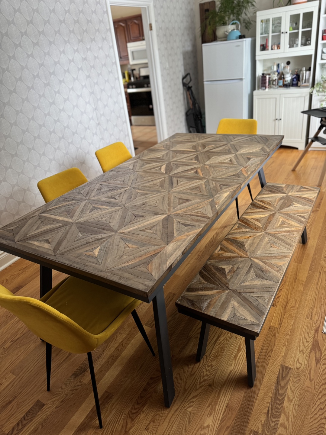 Dining Table with Bench and 4 Chairs - photo 2