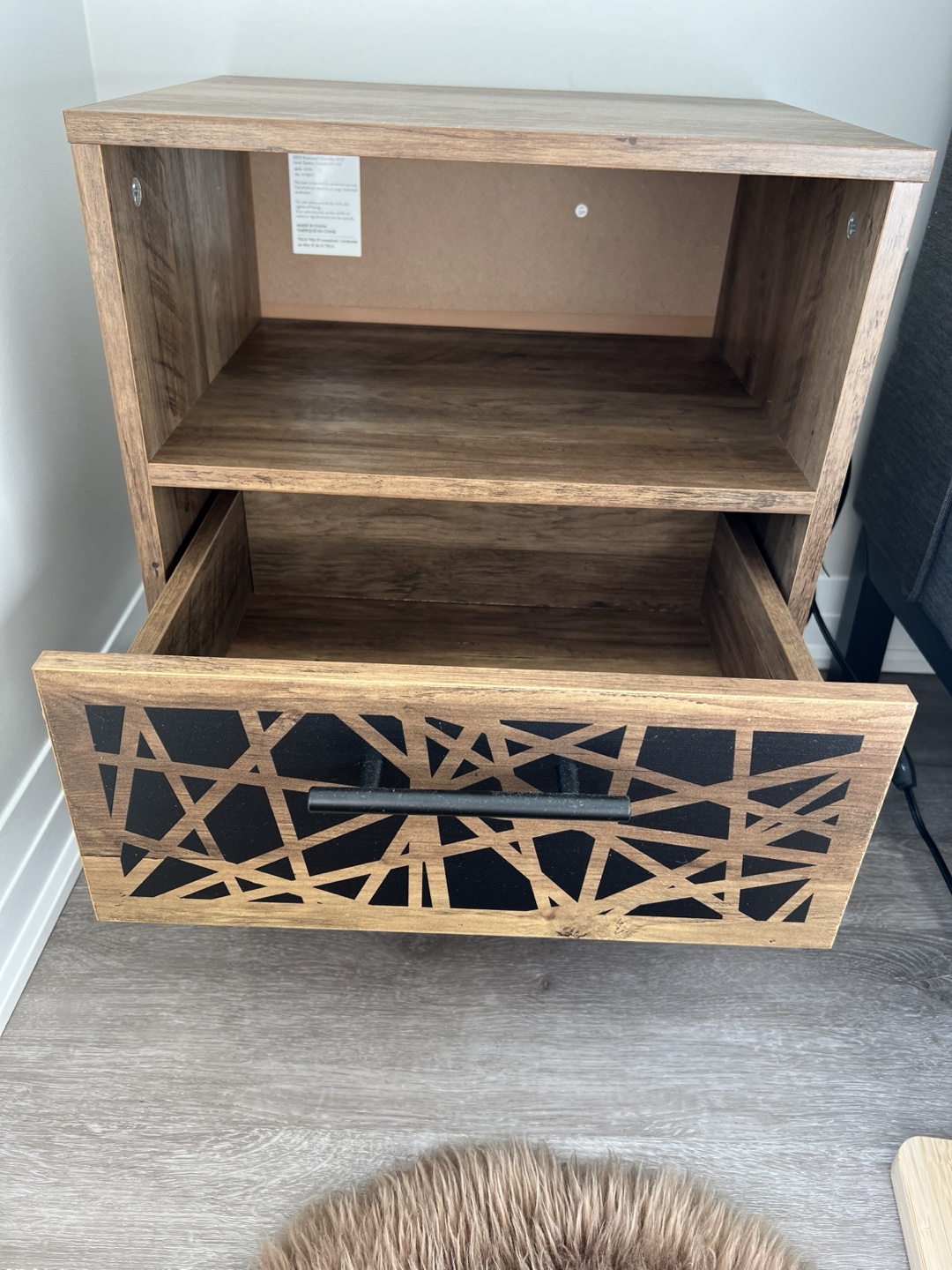 2 Nightstands with Drawer and Shelf - photo 2